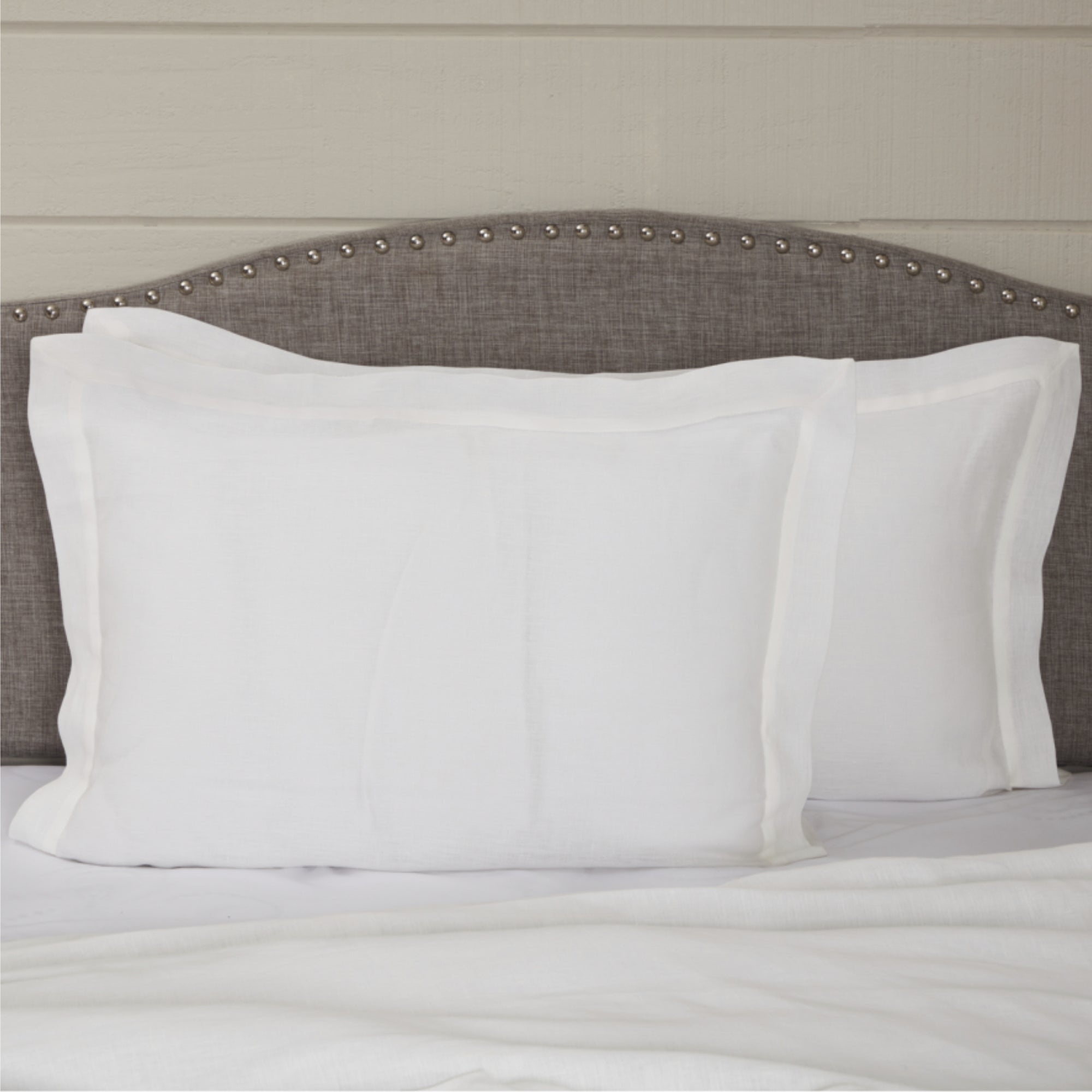 Provincial Linen White King Sham 37Lx21W