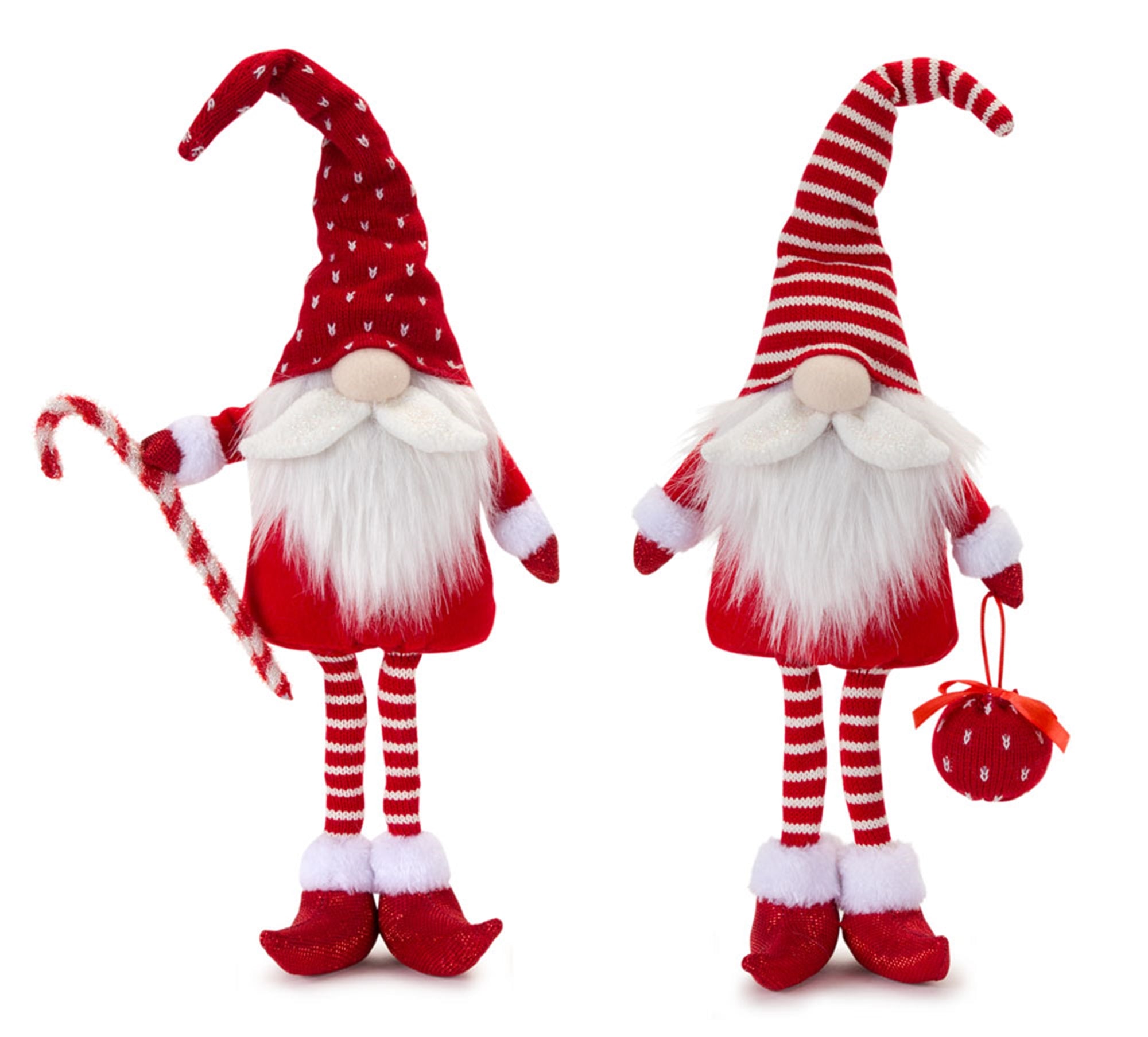 Plush Standing Holiday Elf Gnome Decor (Set of 2)