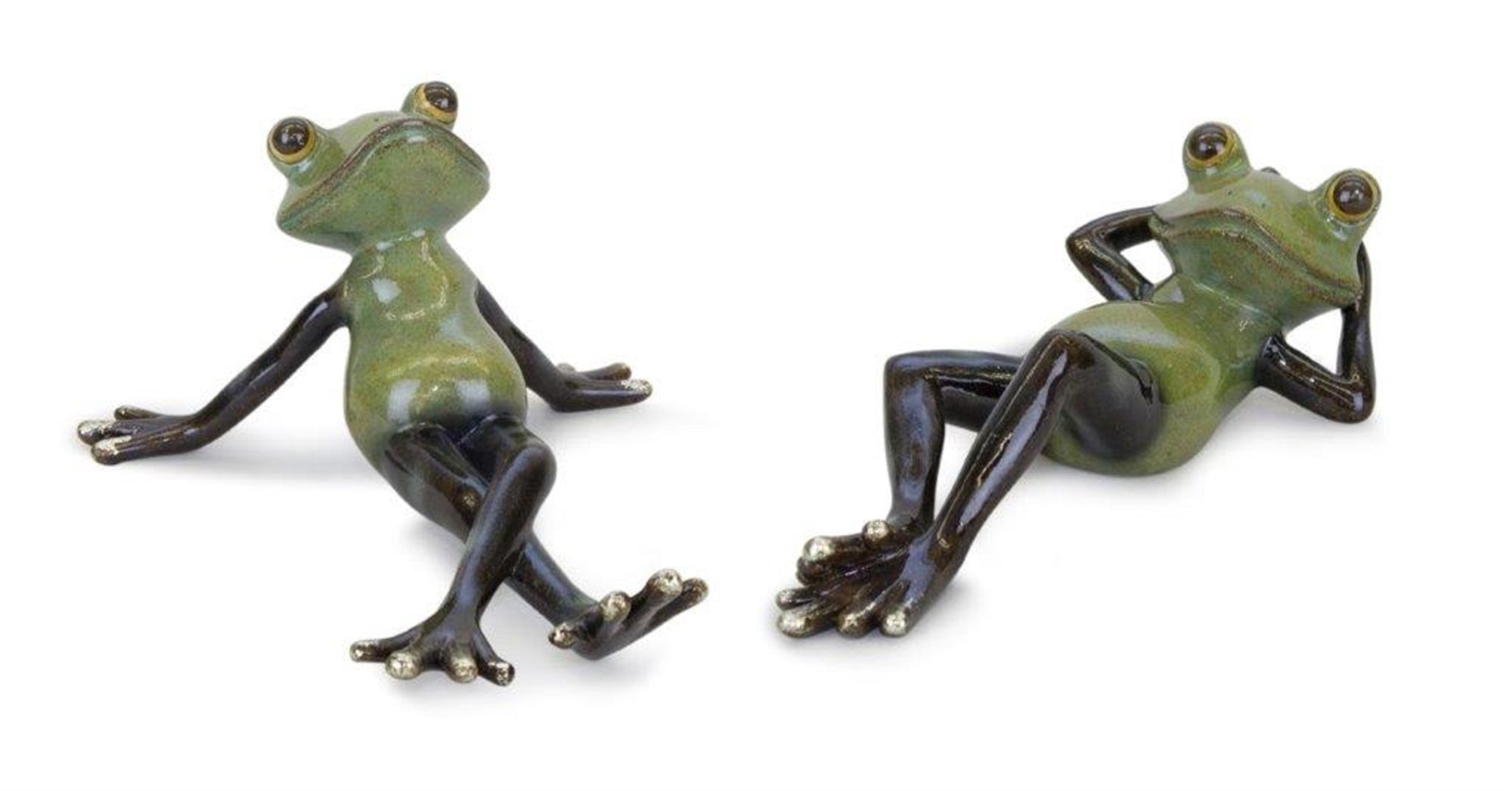 Frog (2 Asst) 7.5"L x 3.5"H, 8"L x 2.5"H Resin