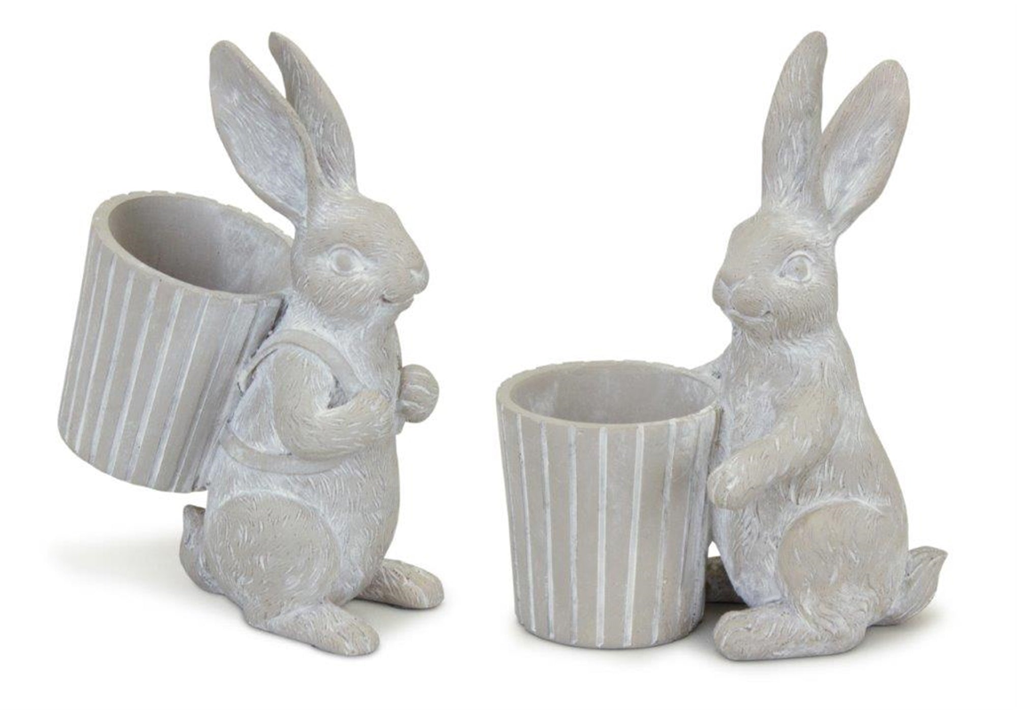 Bunny Pot (2 Asst) 5.75"H, 6"H Resin