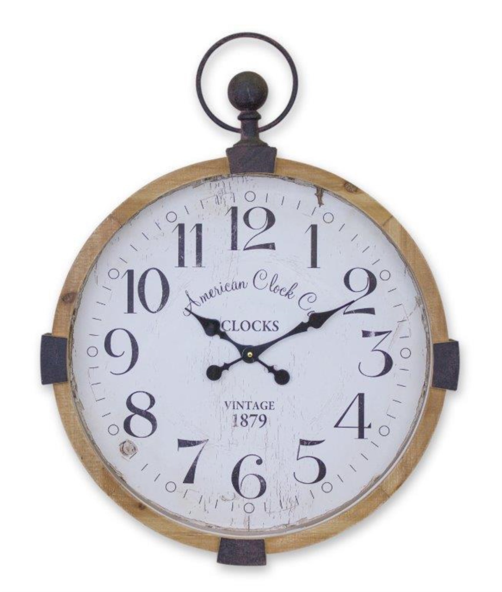 Wall Clock 22.5"D x 31"H Wood/Wood