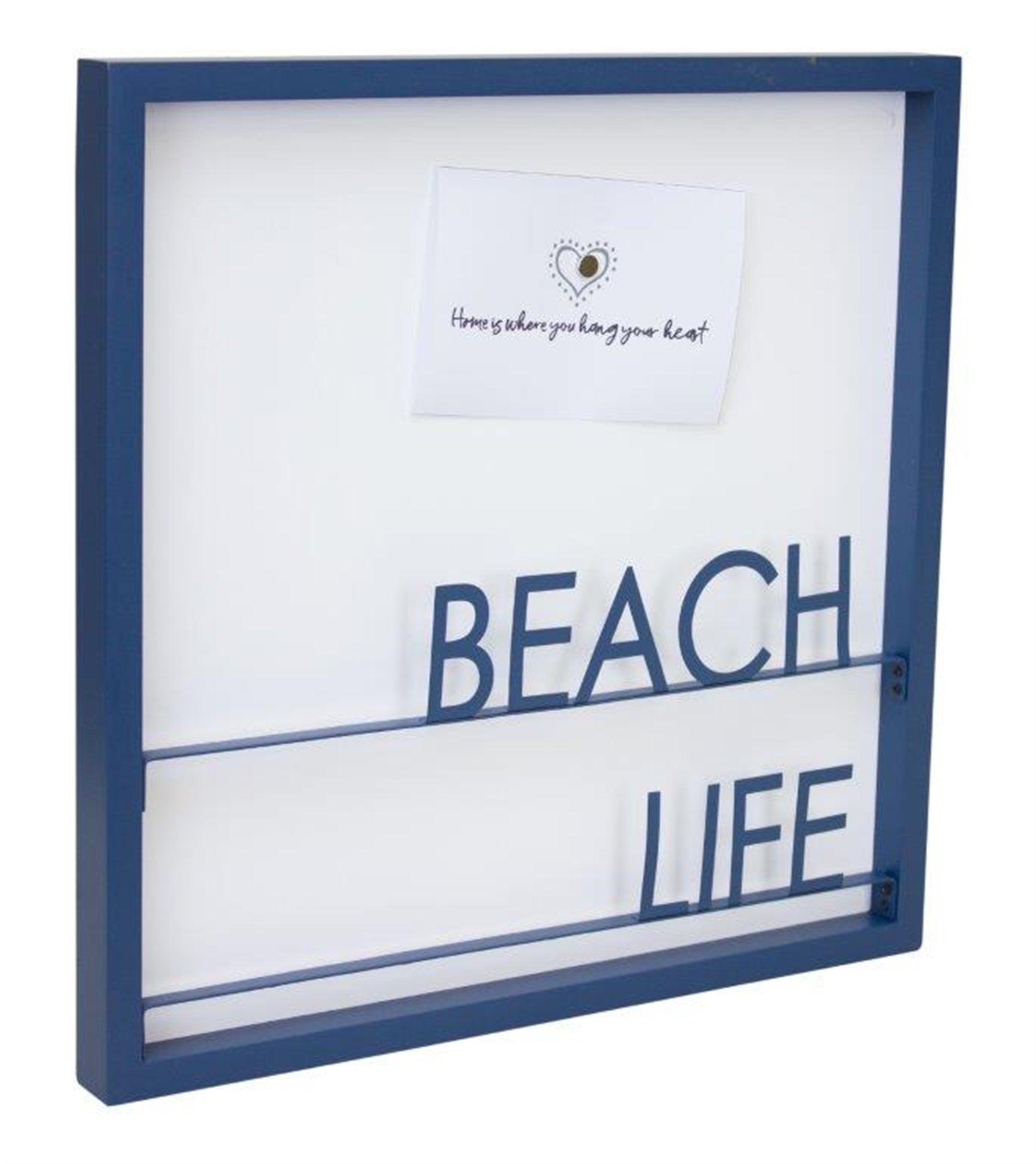 Beach Life Memo Board 15.75"SQ Metal/Wood