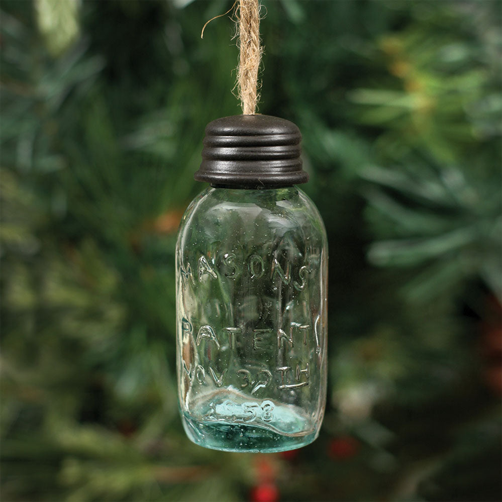 3.5 Inch Hanging Mason Jar Ornament (S/4)