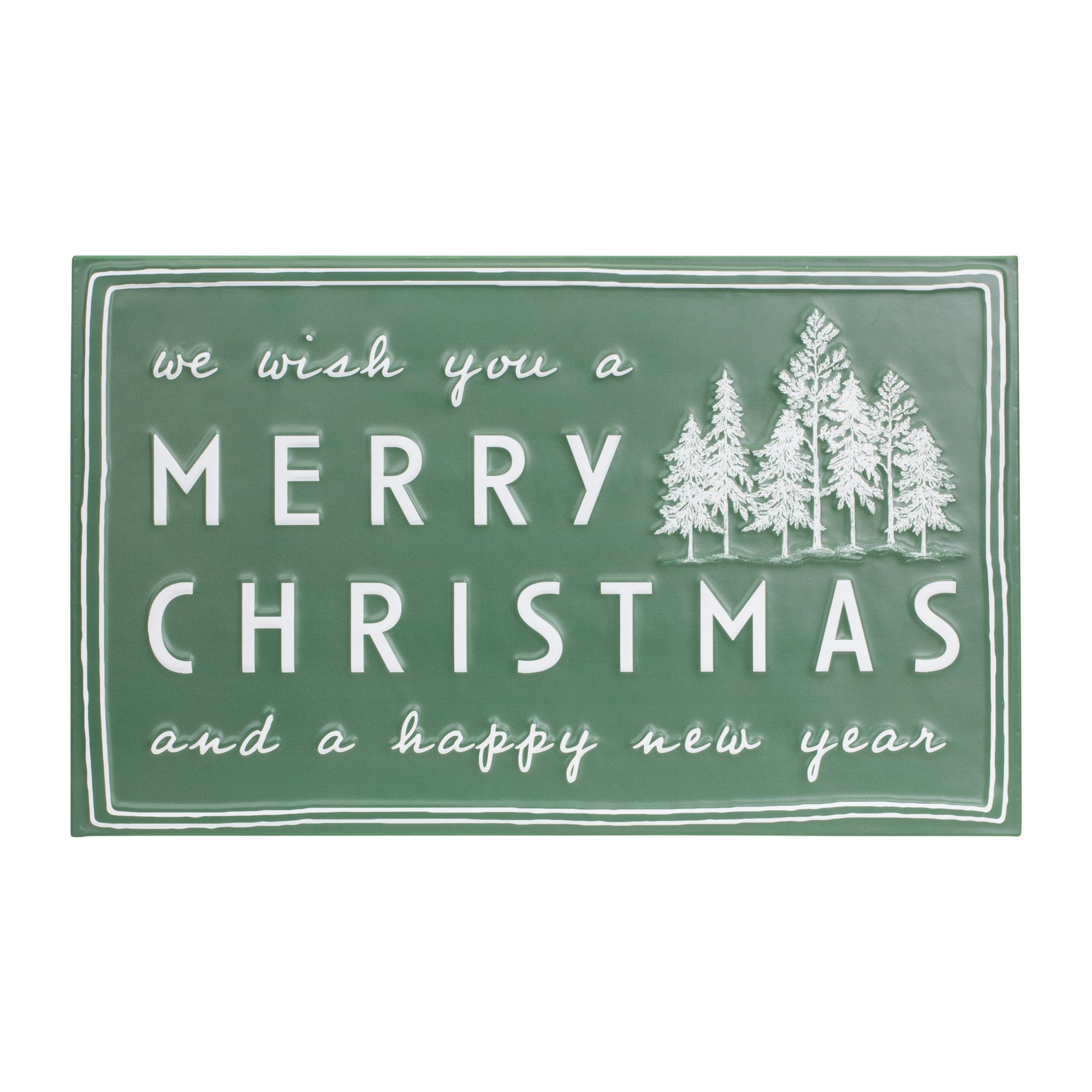 Rustic Metal Merry Christmas Sentimet Sign 24"L