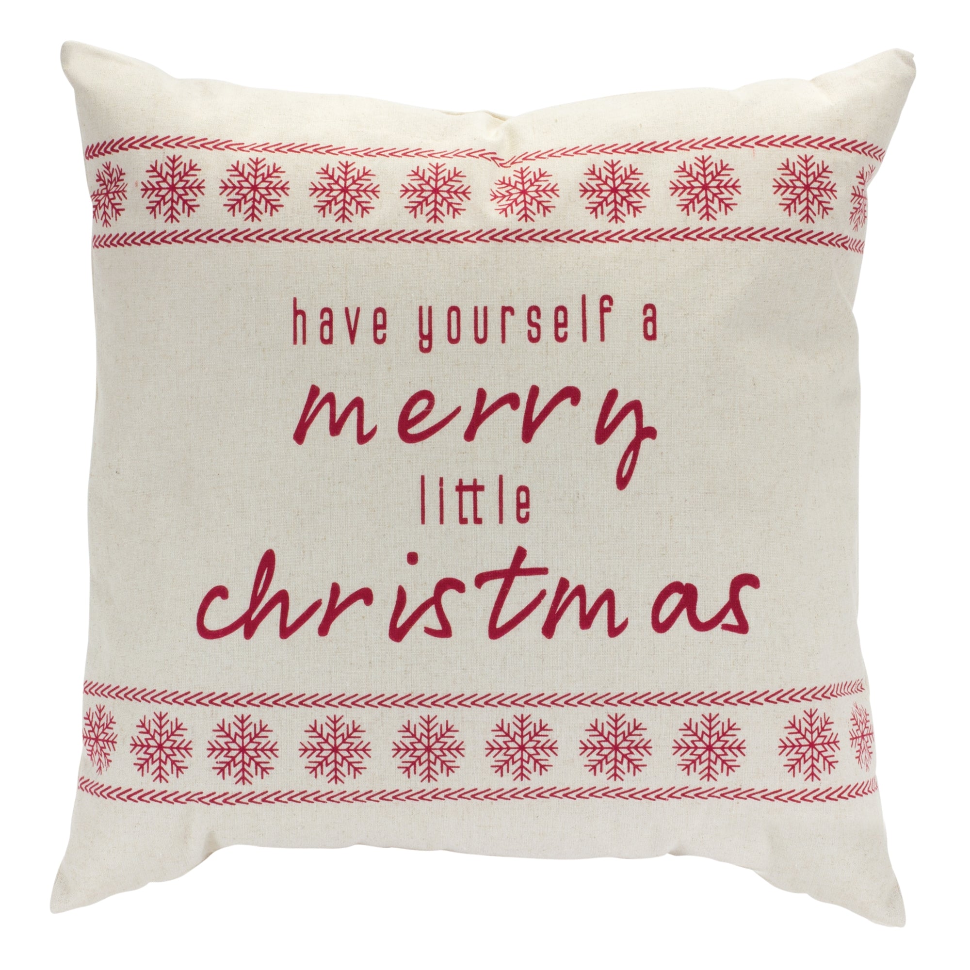 Merry Christmas Pillow 17”SQ Polyester