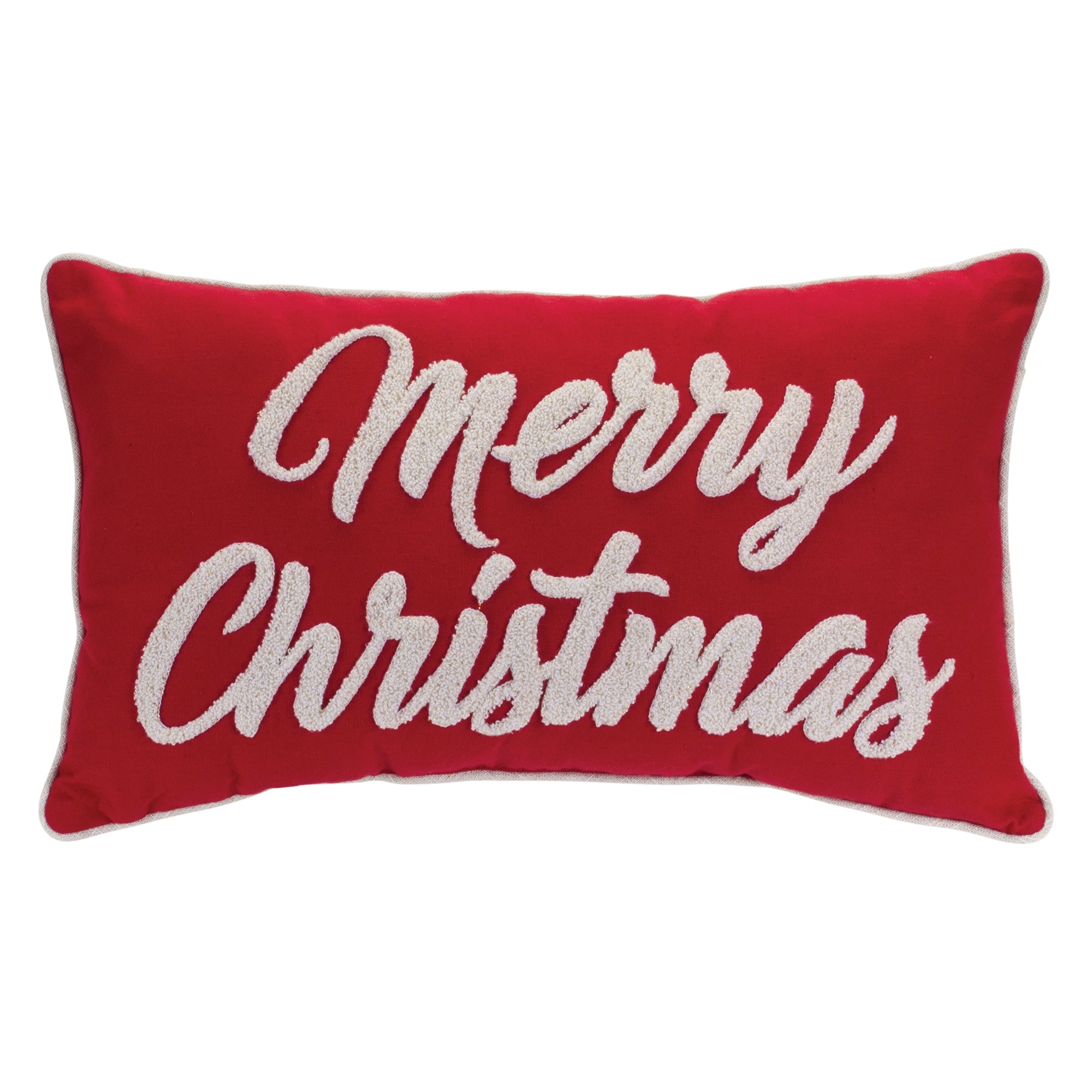 Red Merry Christmas Throw Pillow
