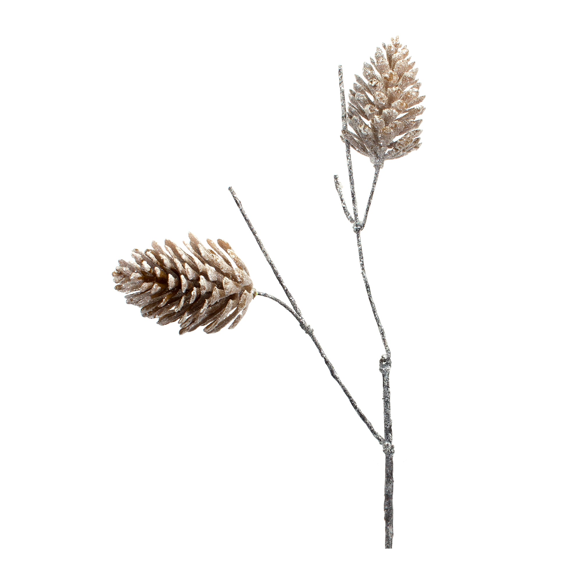 Silver Pine Cone Spray (Set of 12)