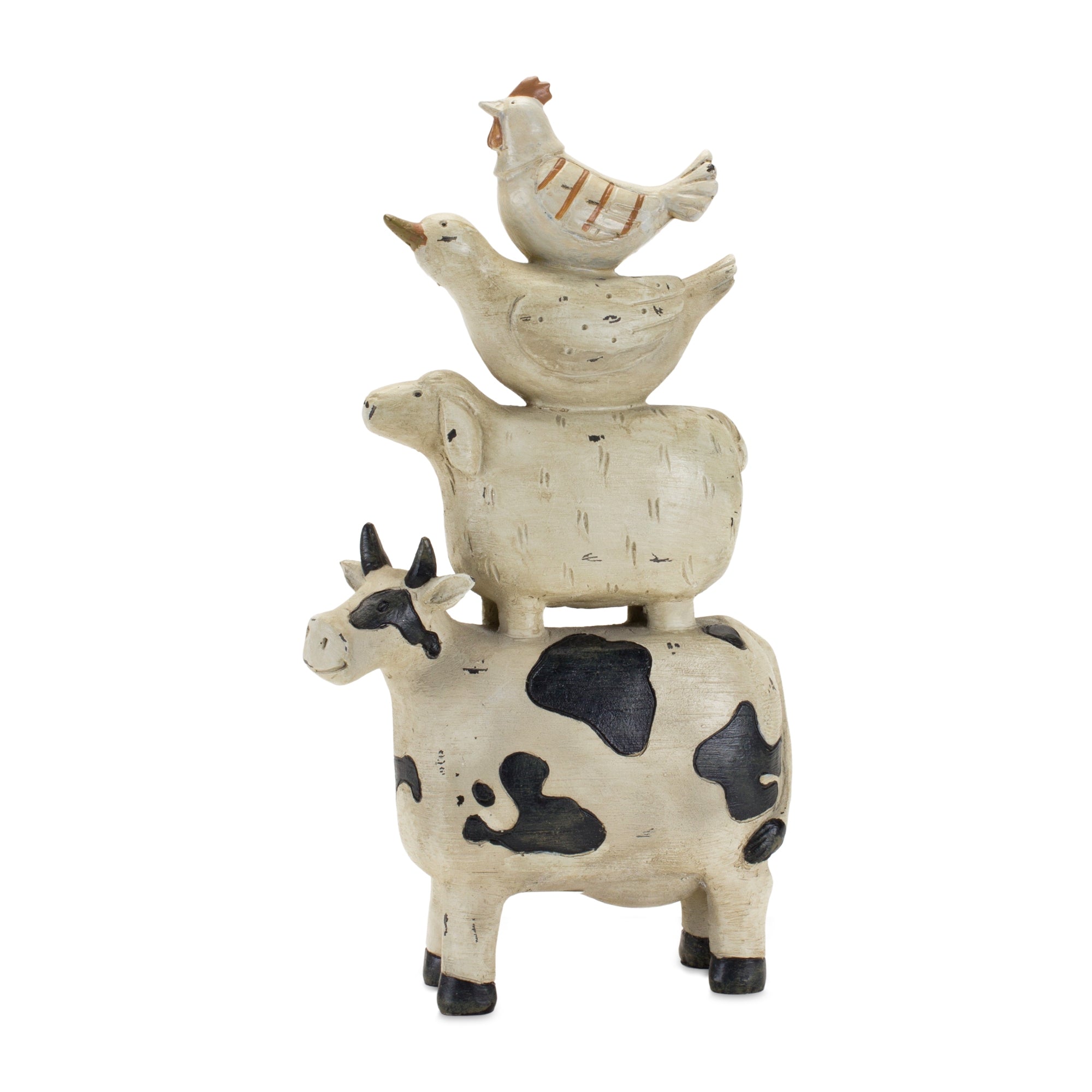 Farm Animal Stack 11.5”H Resin