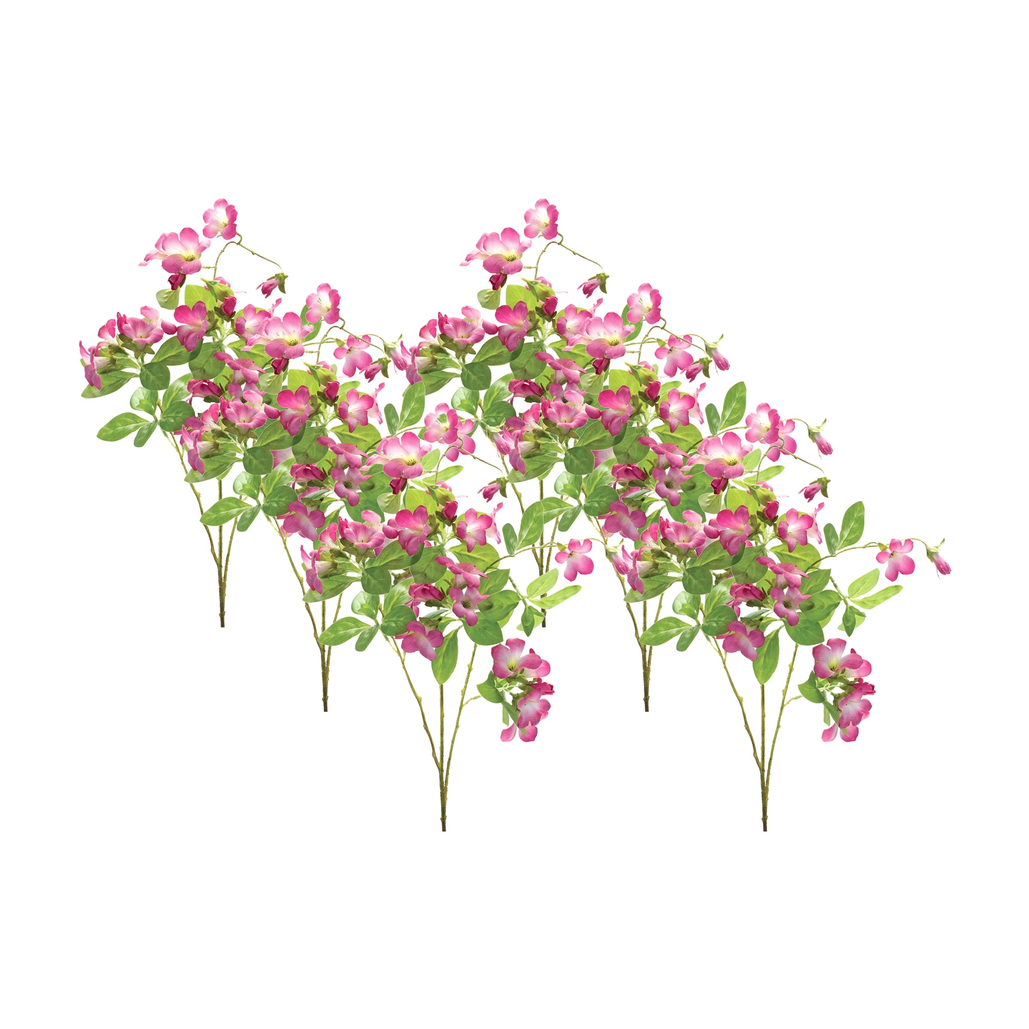 Pink Floral and Bud Spray (Set of 6)