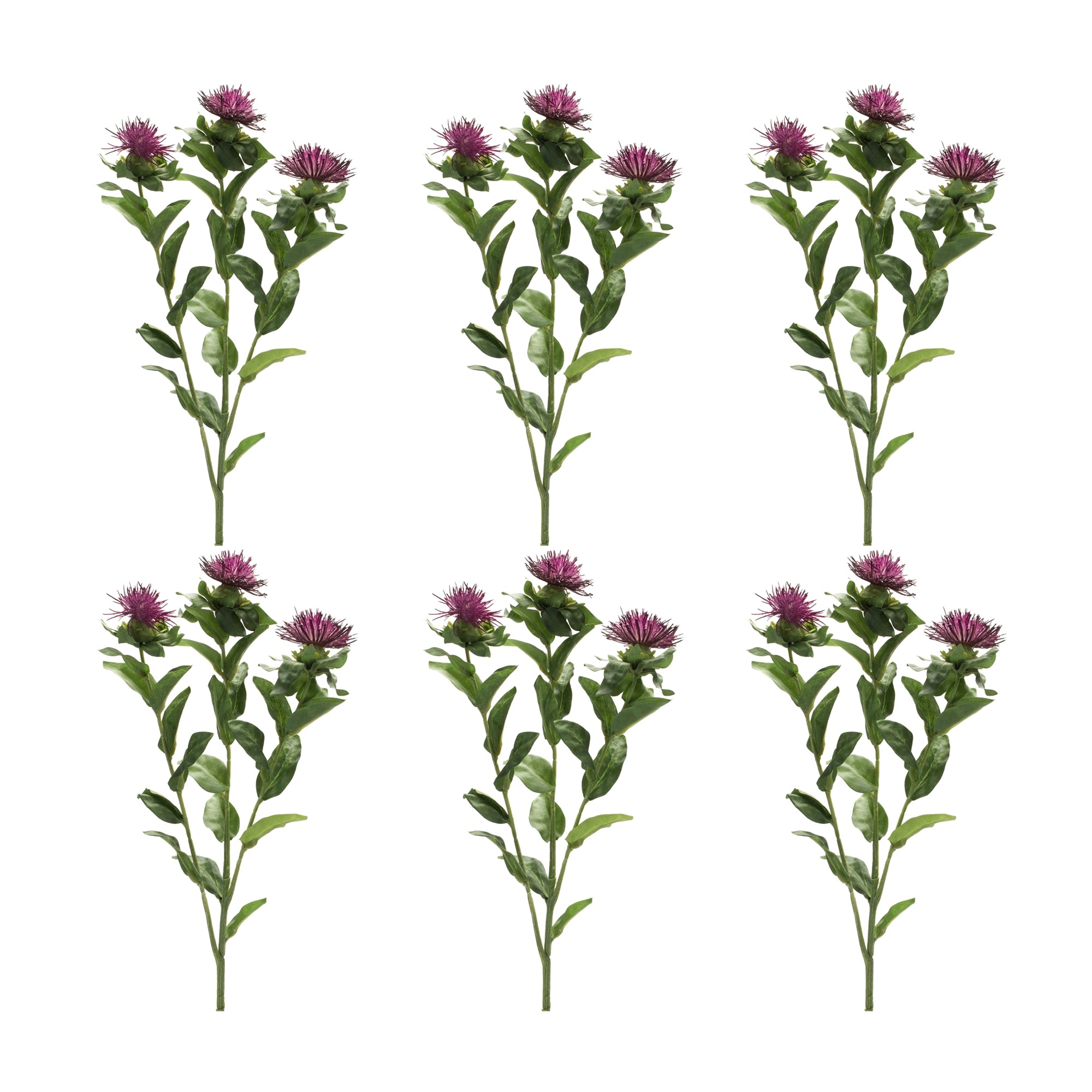 Purple Thistle Floral Spray (Set of 6)