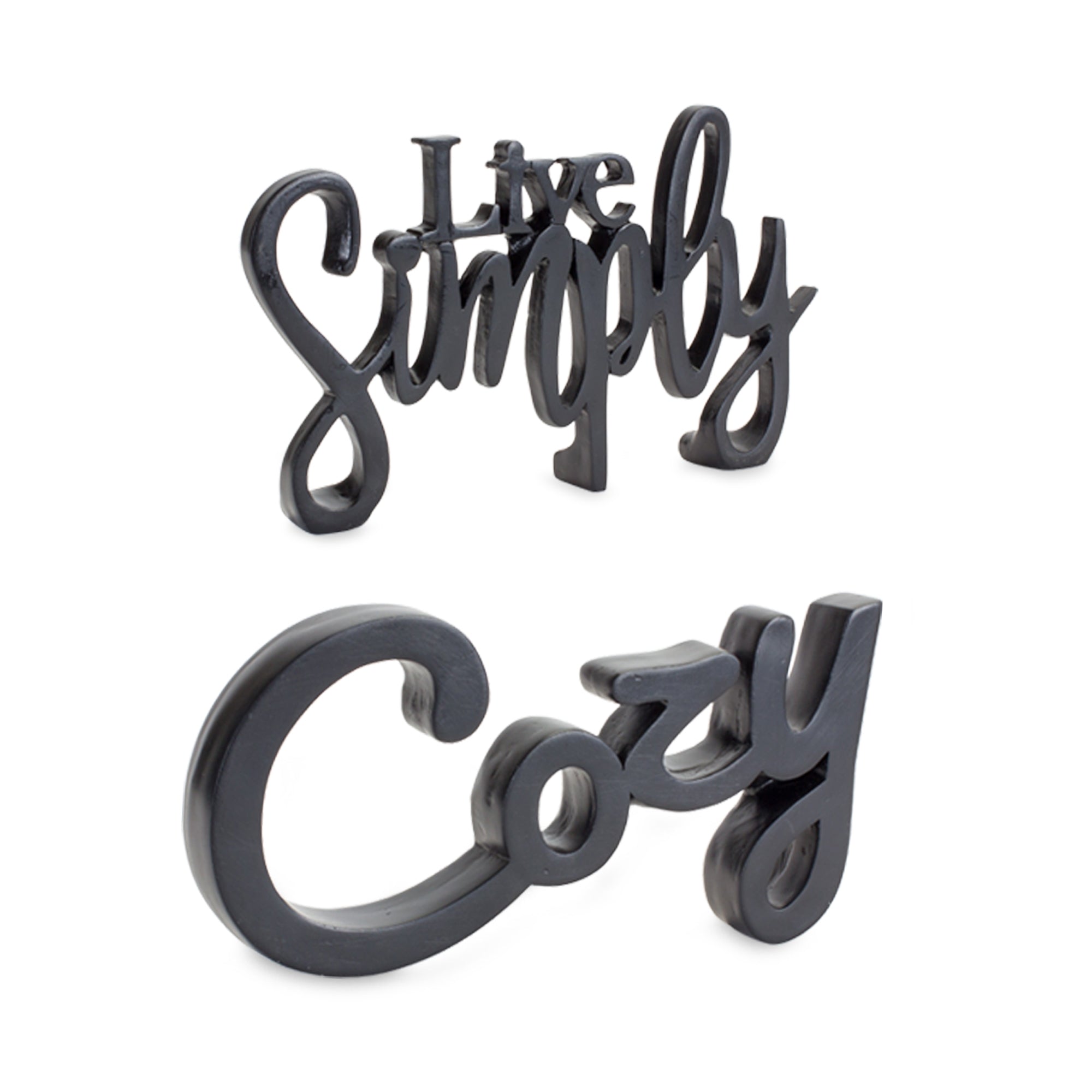 Cozy and Simply Sentiment Block Cut Out (Set of 2)