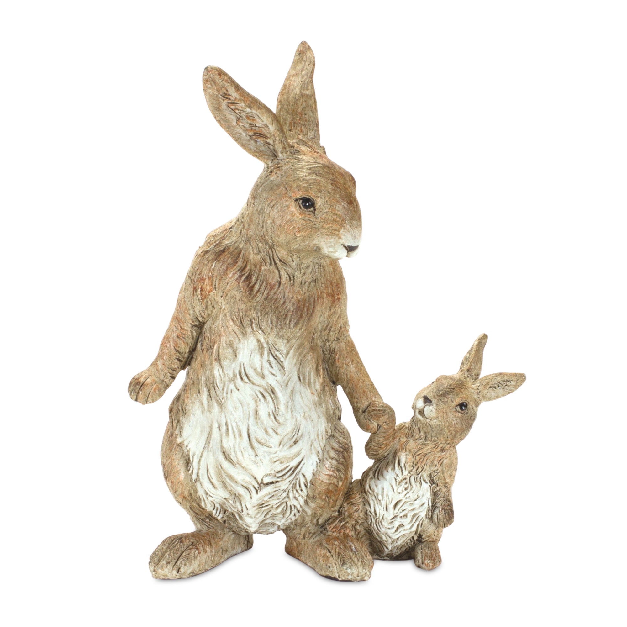 Rabbit with Bunny 5"L x 7"H Resin