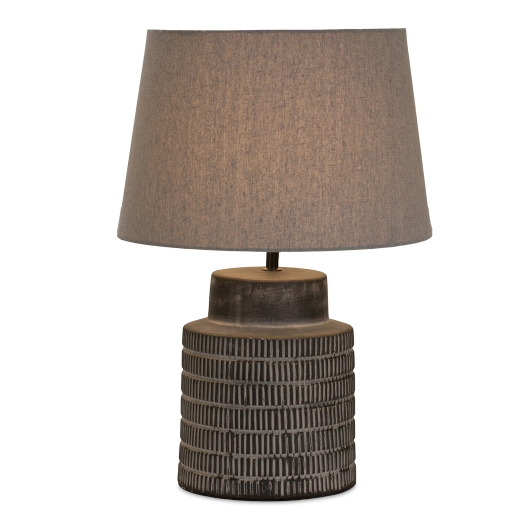 Etched Terra Cotta Table Lamp 21"H
