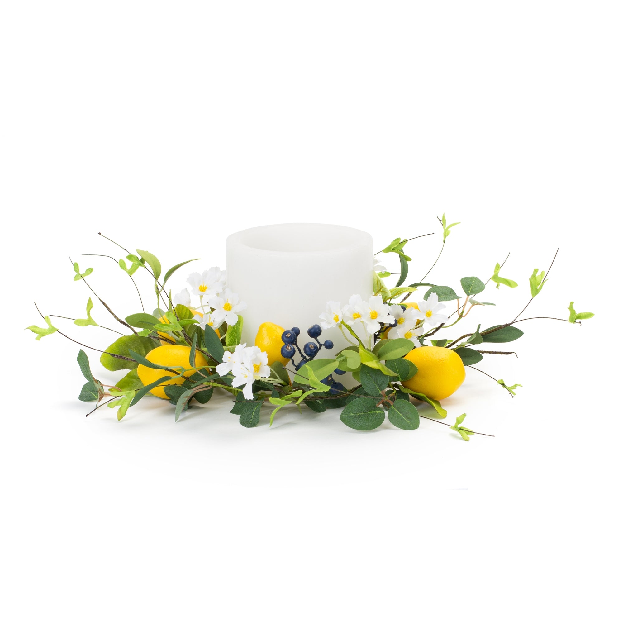 Lemon Candle Ring 19"D Polyester (Fits a 6" Candle)
