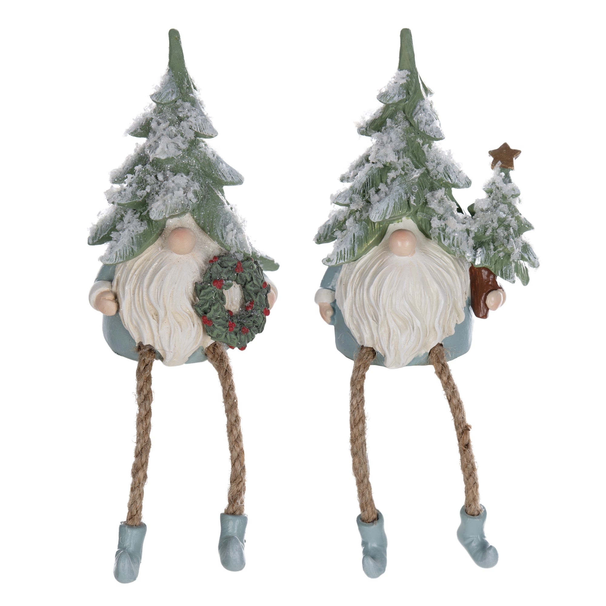 Pine Tree Gnome Shelf Sitter Figurine (Set of 6)