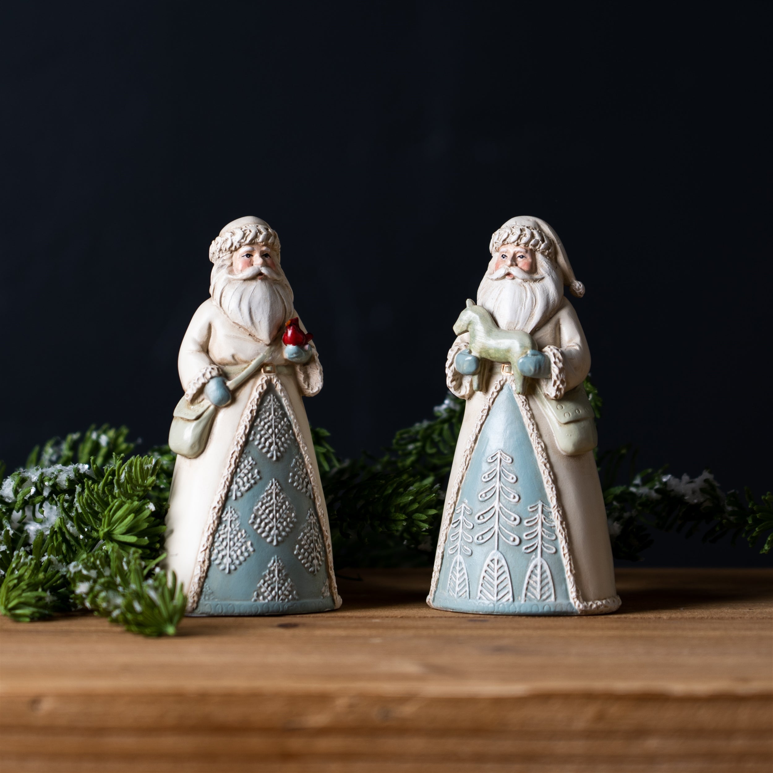 Winter Santa Figurine (S/6)