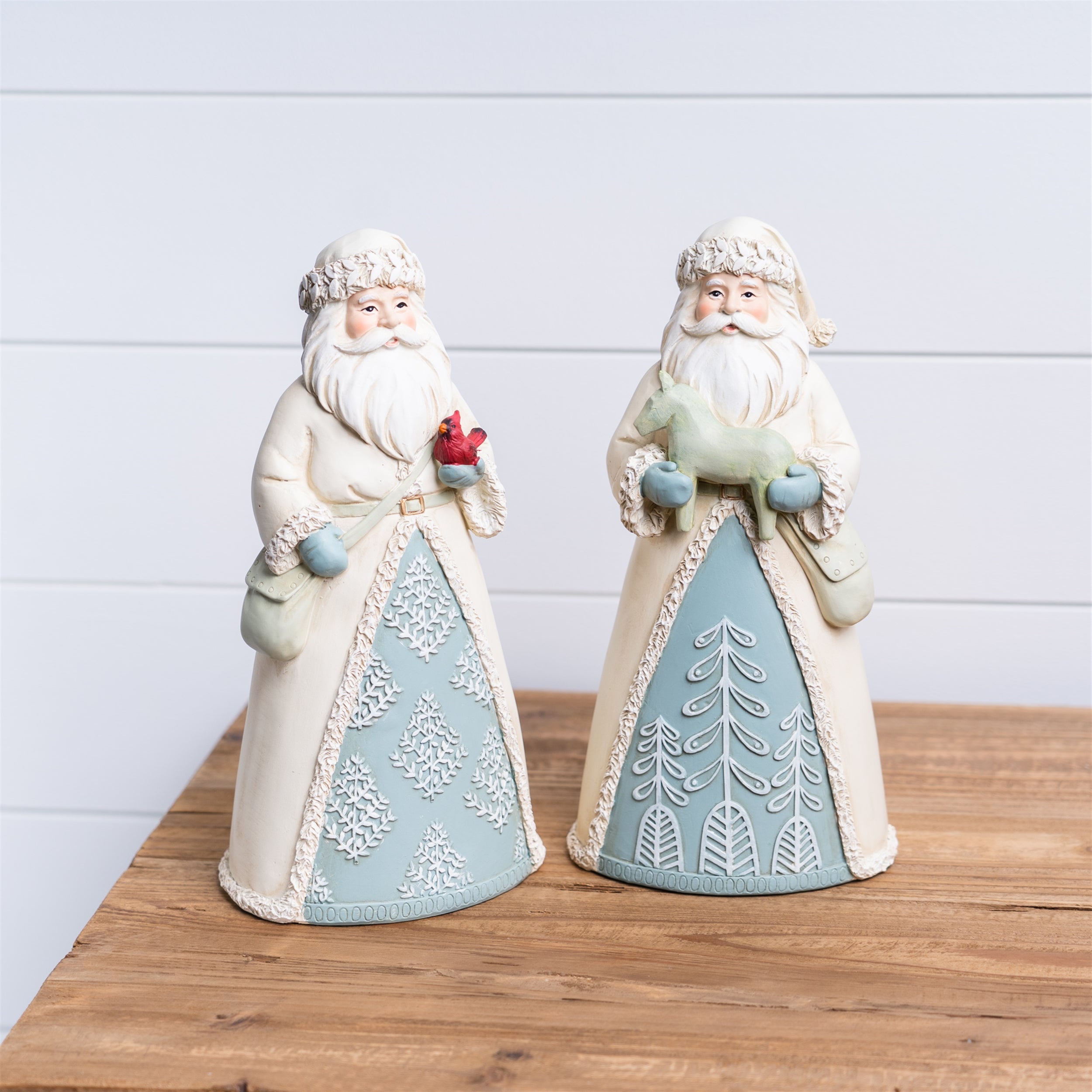 Winter Santa Figurine (S/2)