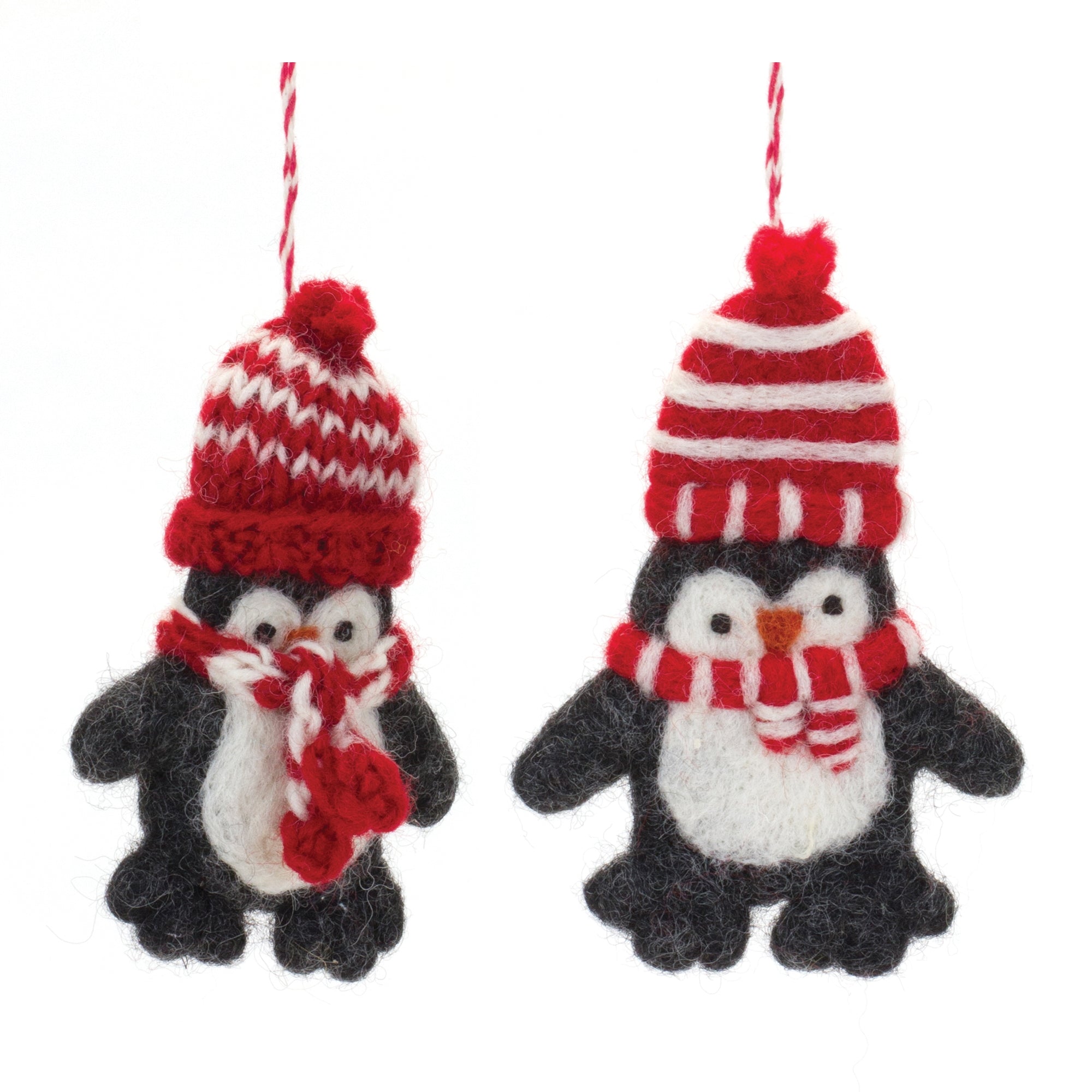 Felt Wool Penguin Ornament (Set of 6)