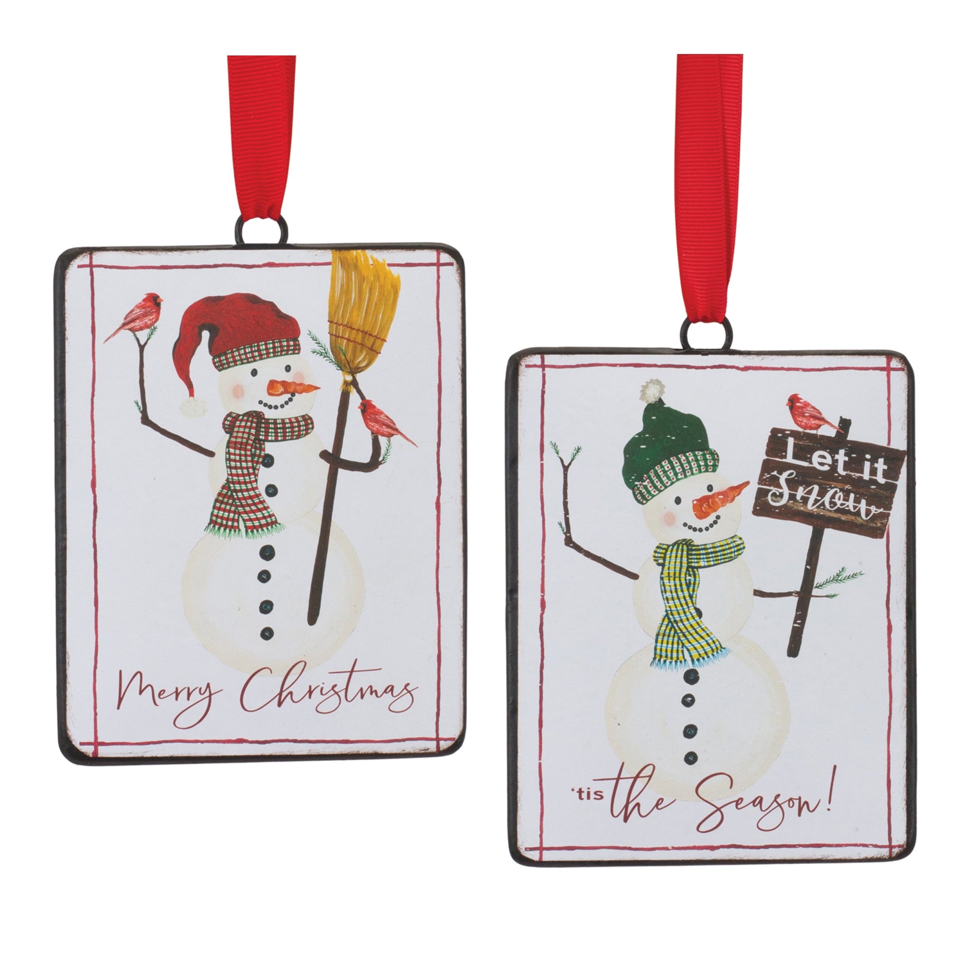 Snowman Sentiment Ornament (Set of 12)