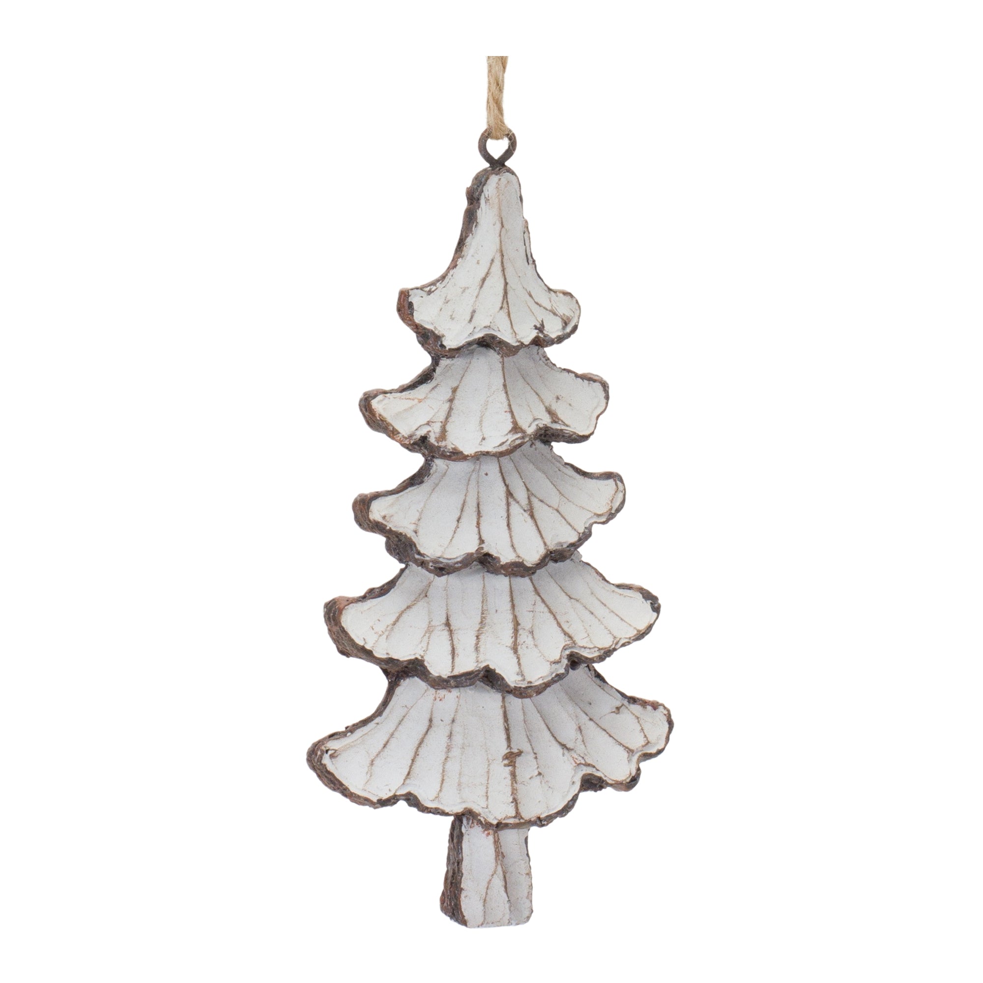 Carved Pine Tree Ornament (Set of 12)