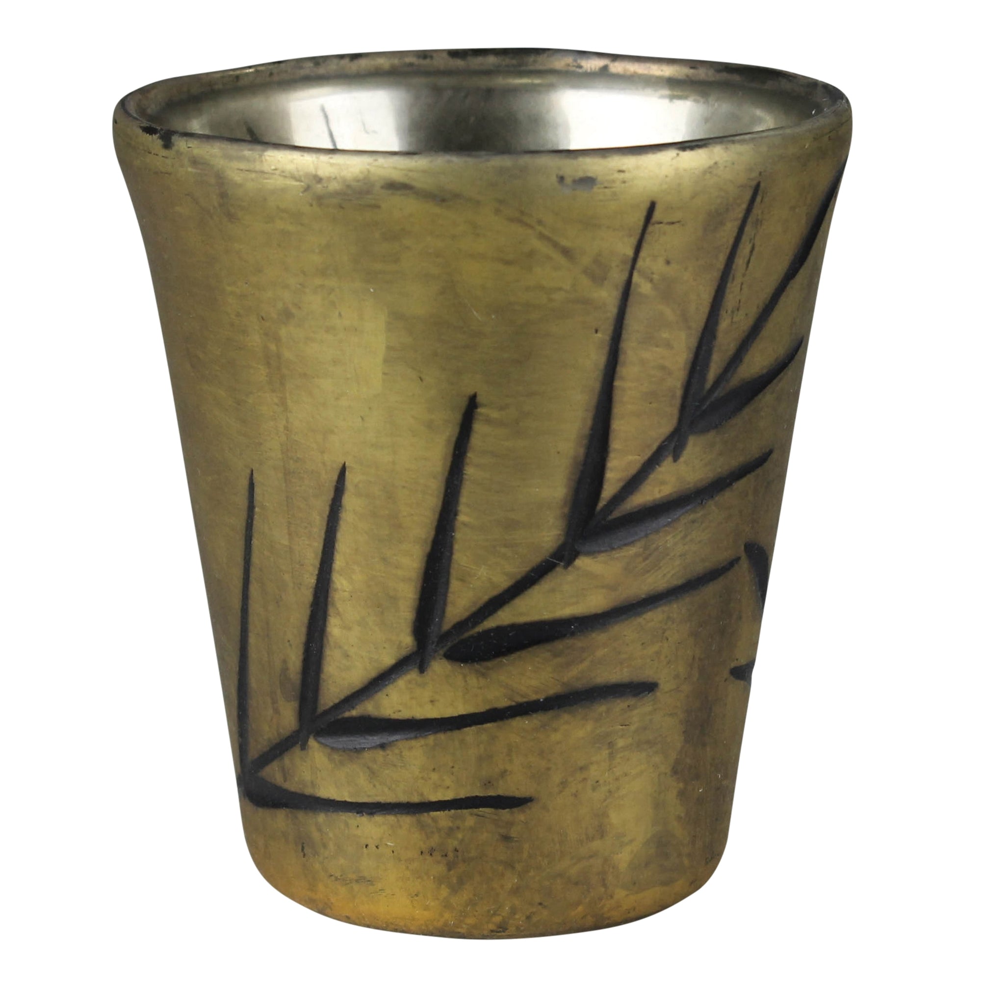 Robles Votive, Glass, Gold