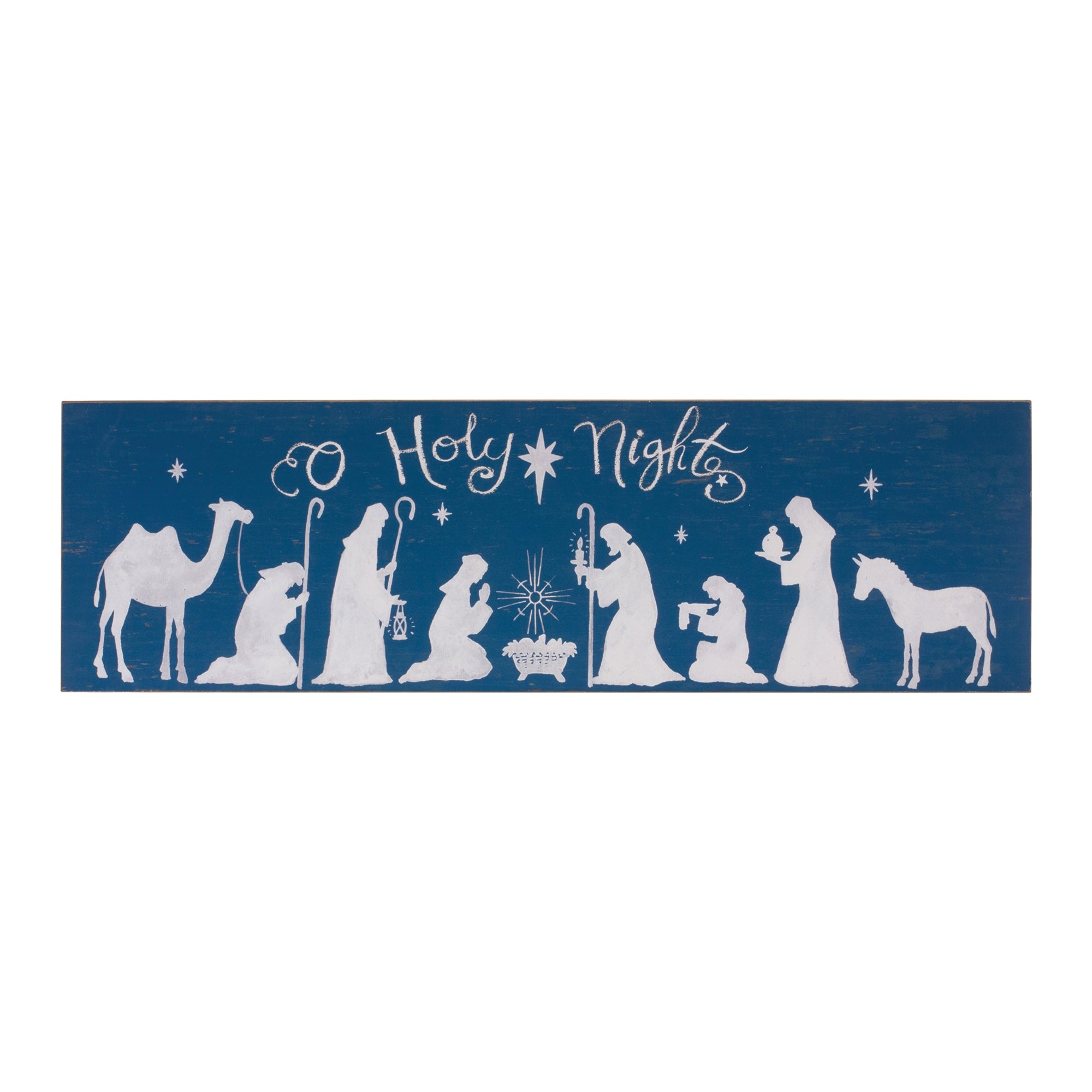 O' Holy Night Sign 40"L x 11.75"H Wood