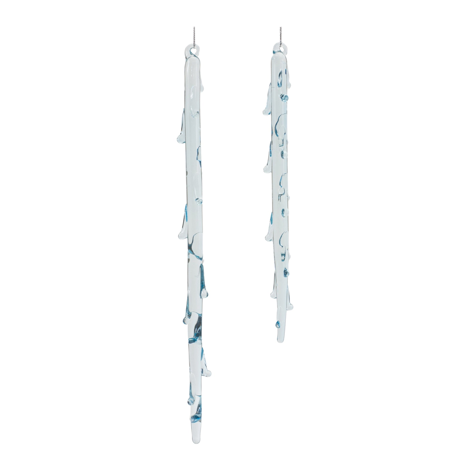 Icicle (Set of 2) 8.75"H, 11.75"H Glass