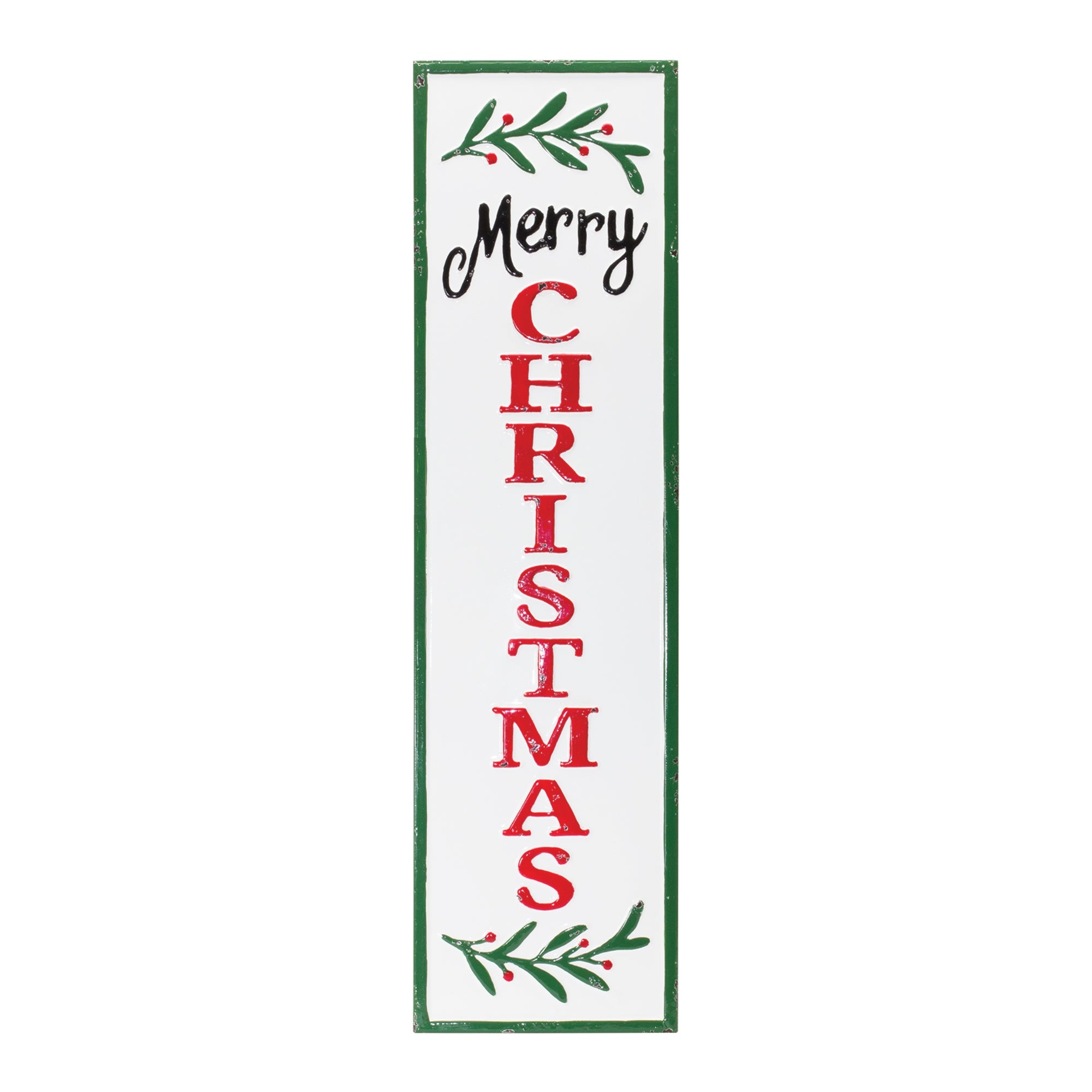 Metal Merry Christmas Porch Sign 33"H