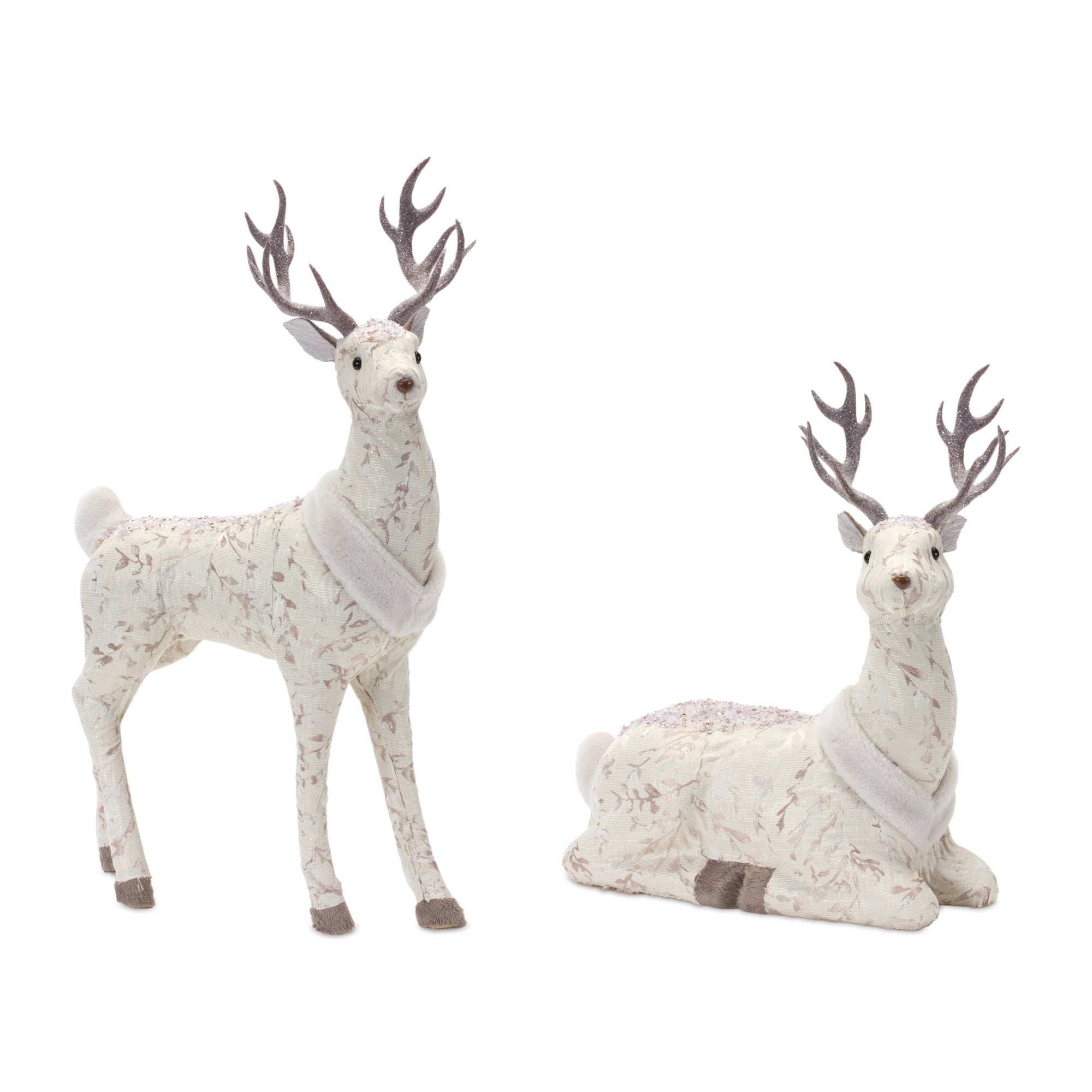 Plush Holiday Deer Décor (S/2)