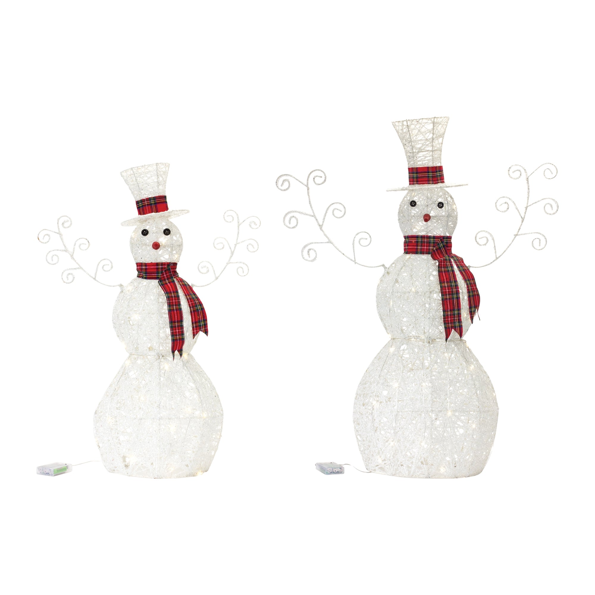 LED Lighted Snowman Décor (Set of 2)