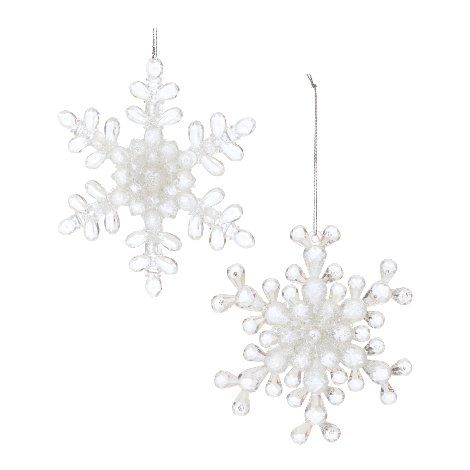 Clear Acrylic Snowflake Ornament (Set of 24)