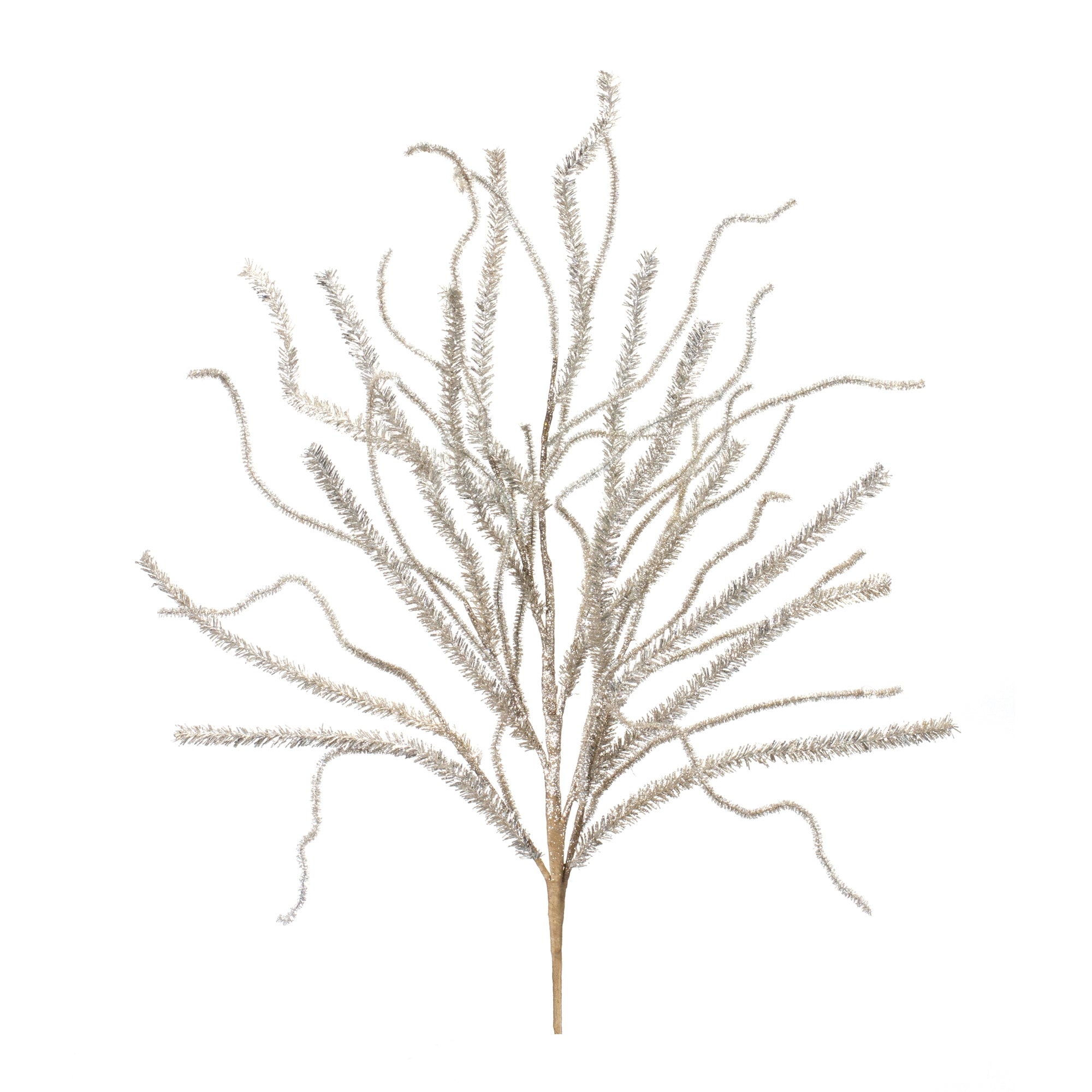 Glittered Pine Tinsel Branch (Set of 2)