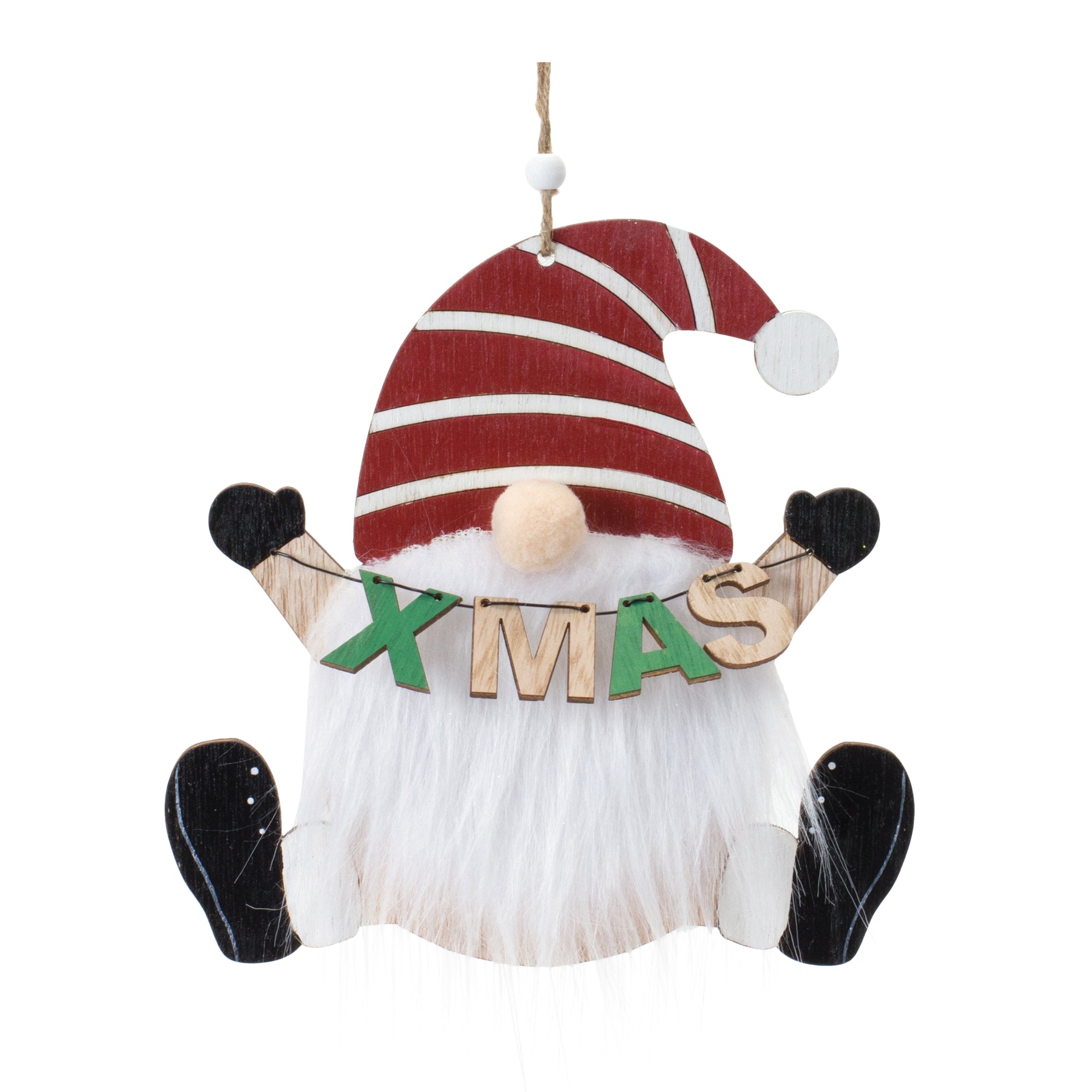 Wood Gnome Ornament (Set of 12)