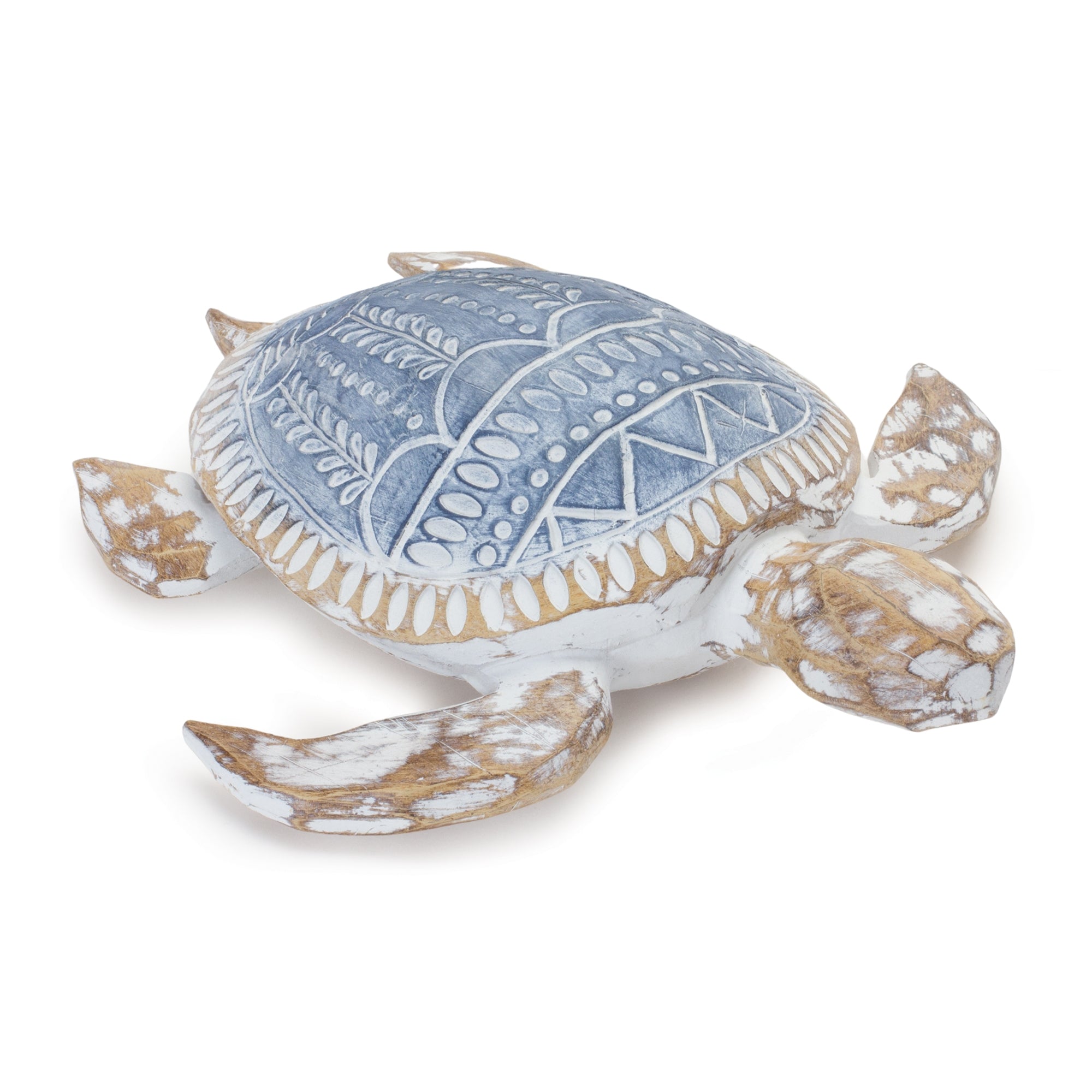 Geometric Etched Turtle 10.5"L