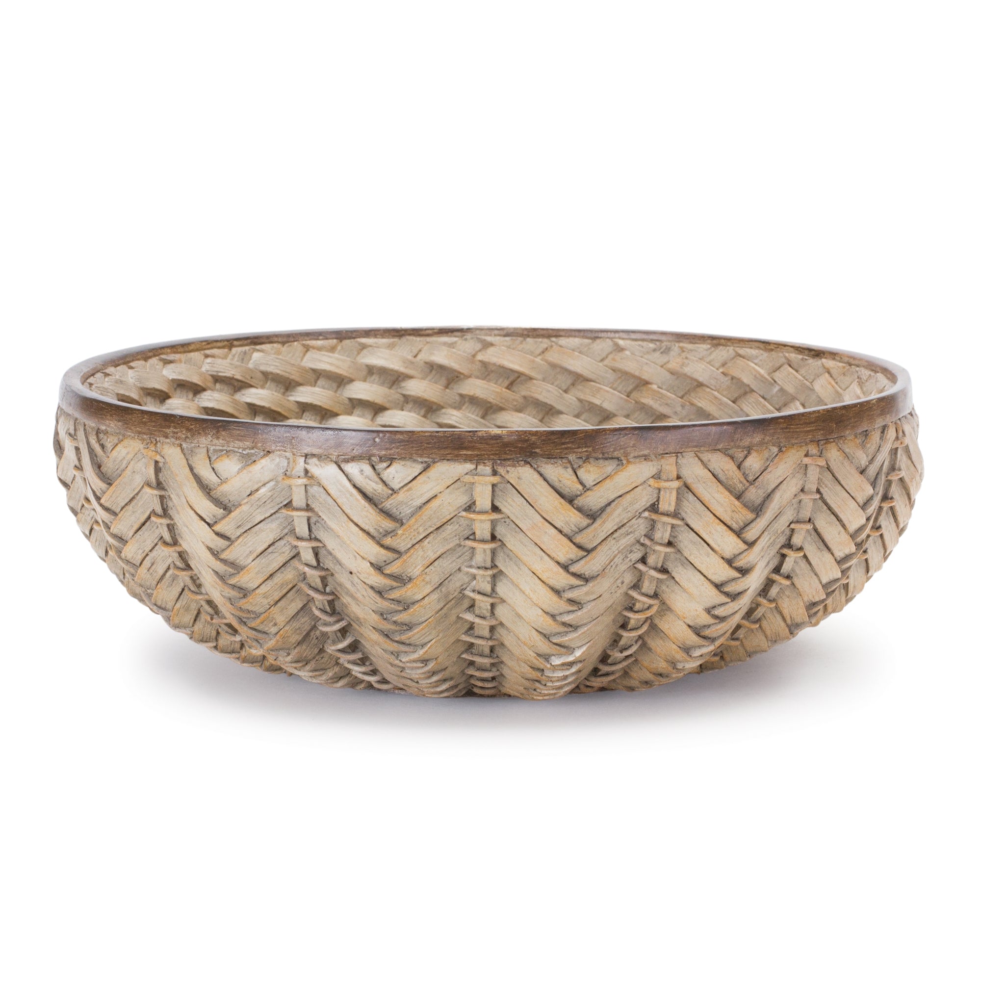 Decorative Wicker Design Bowl (Set of 2)