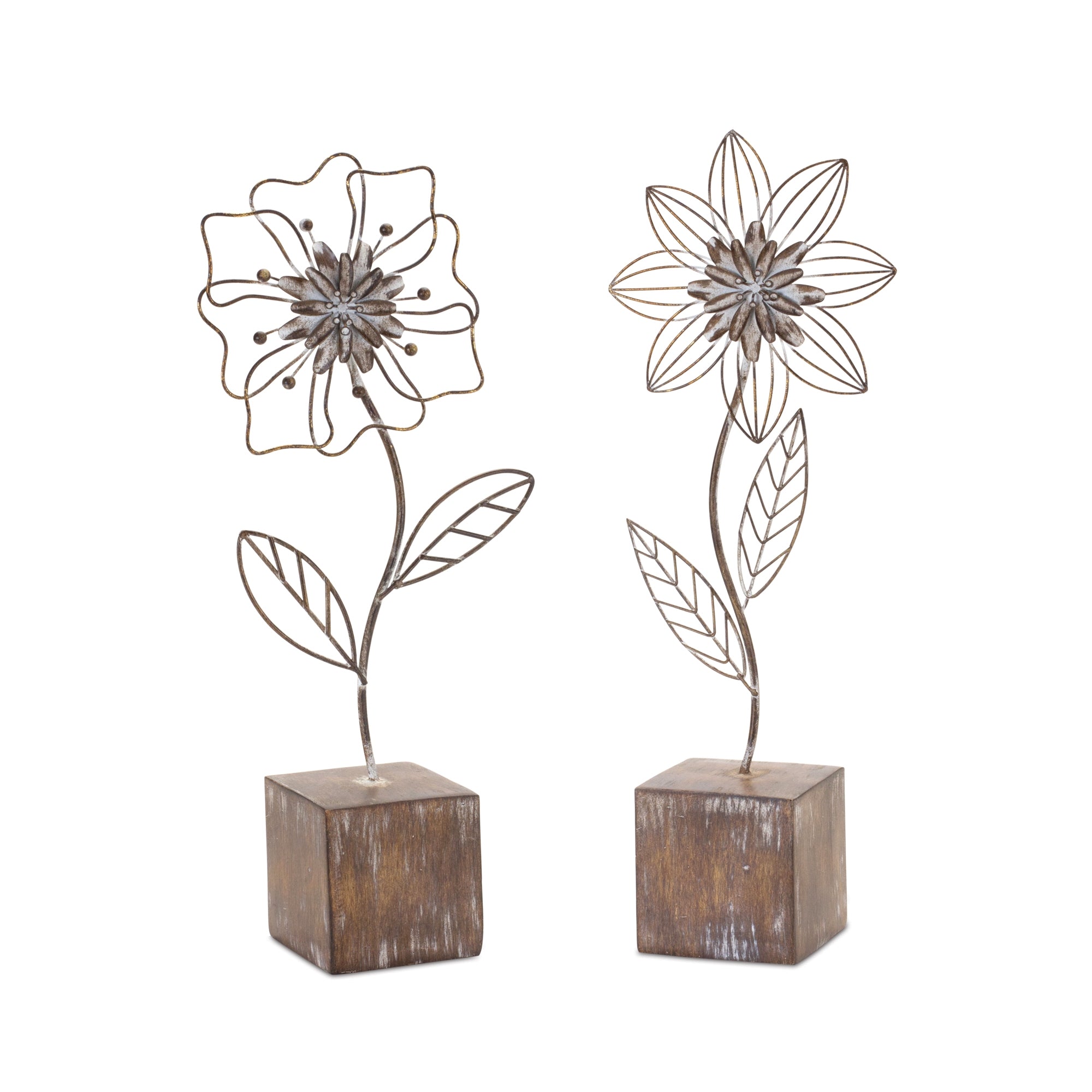 Metal Floral Décor (Set of 2)