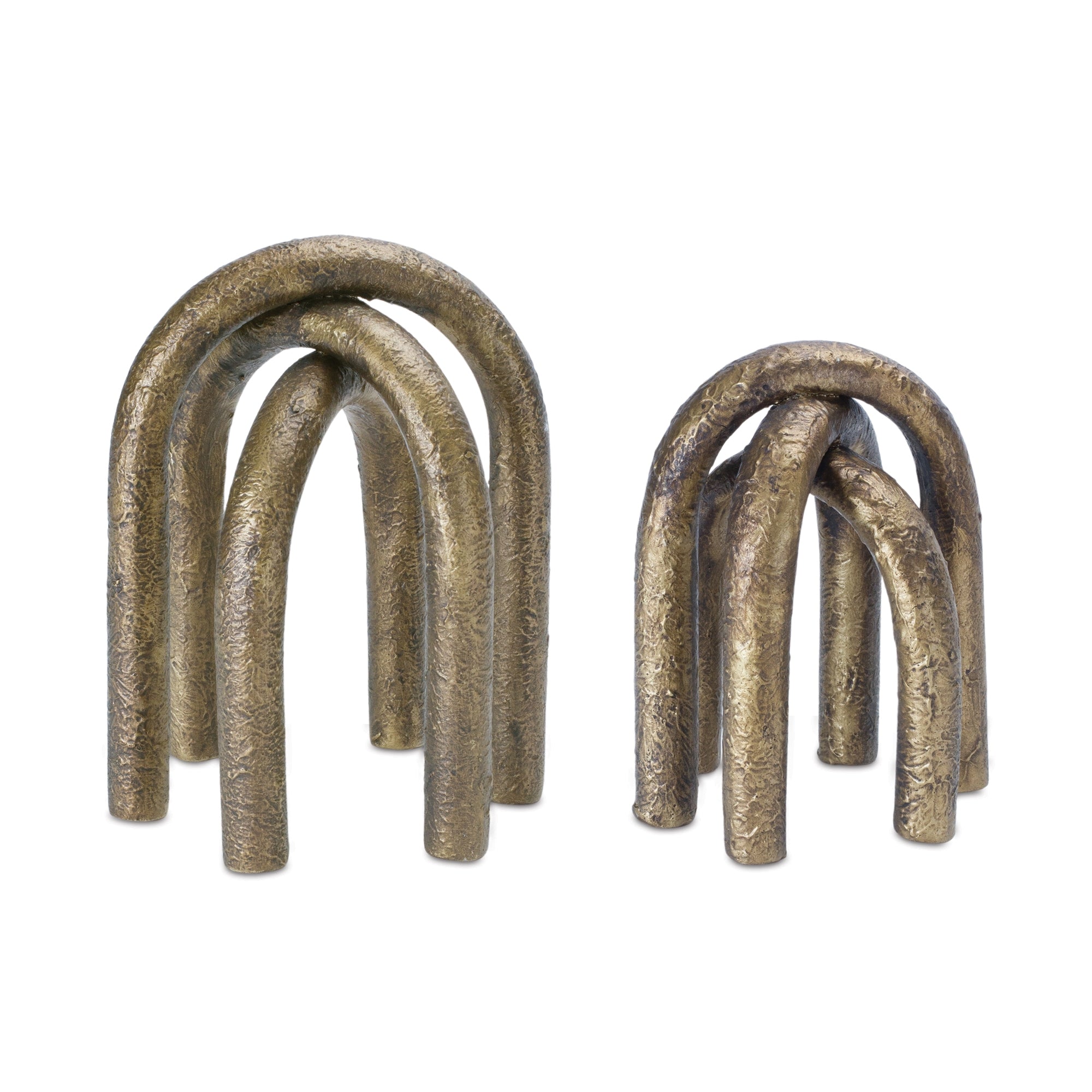 Modern Metal Arches Sculpture (Set of 2)