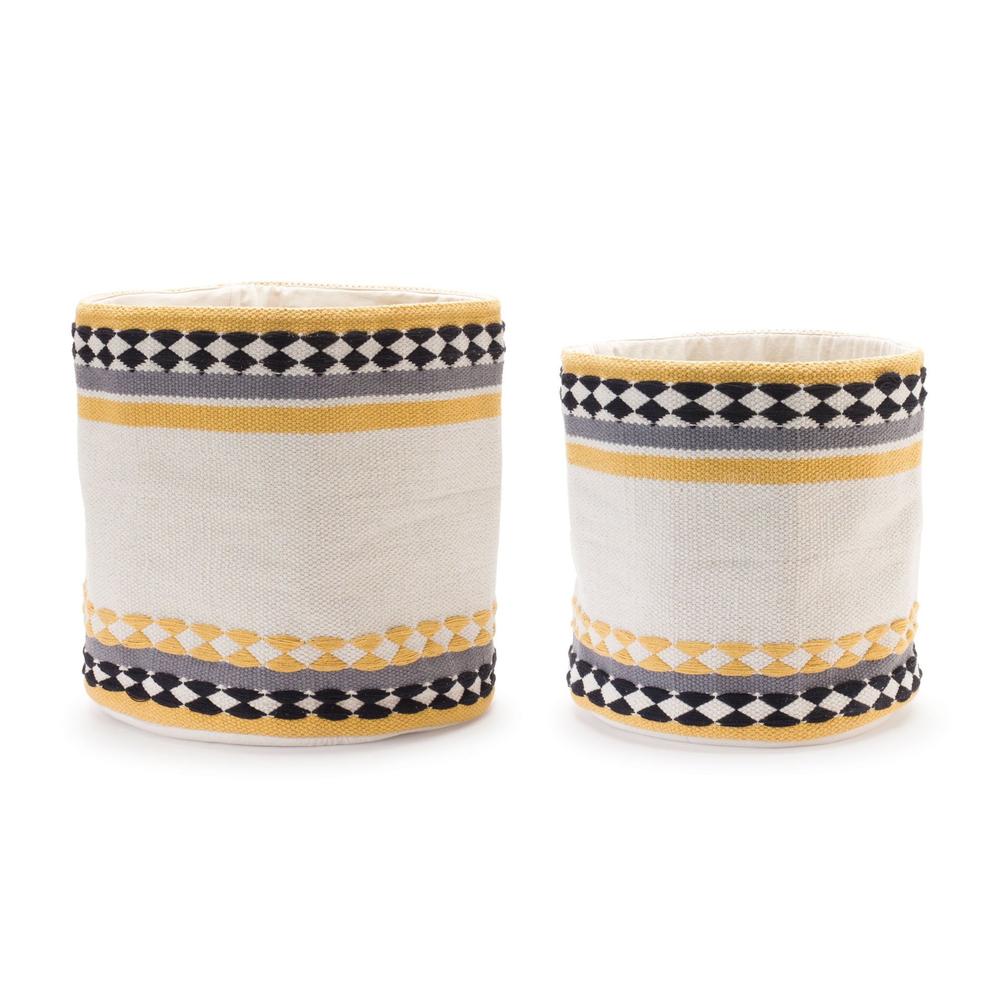 Striped Cotton Basket (Set of 2)