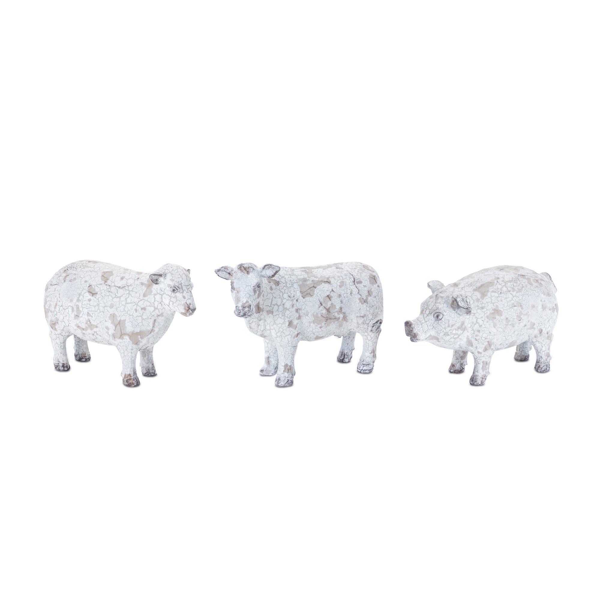 Farm Animal (3 Asst) 3.75"H, 4"H, 4"H Resin