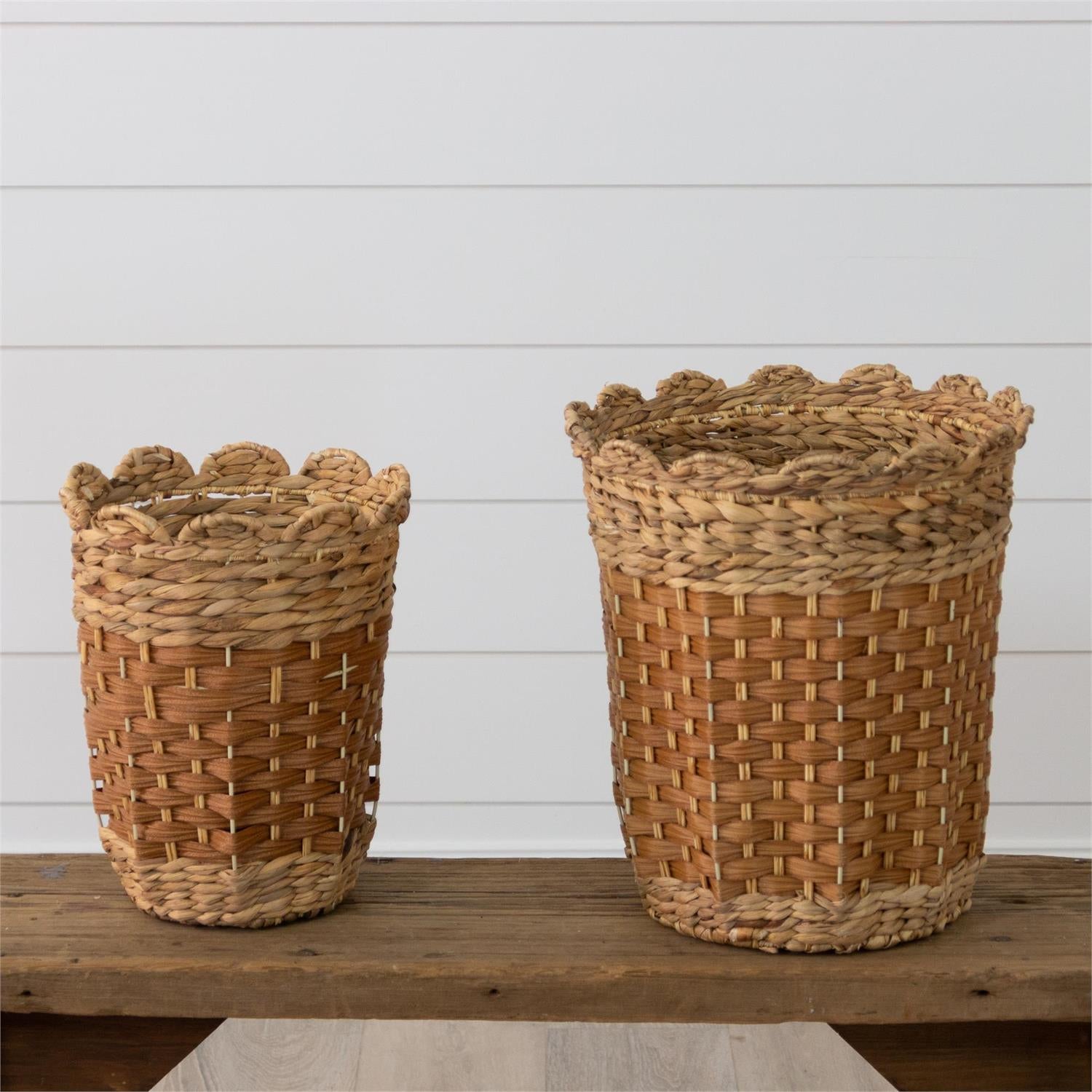 Scalloped Woven Baskets