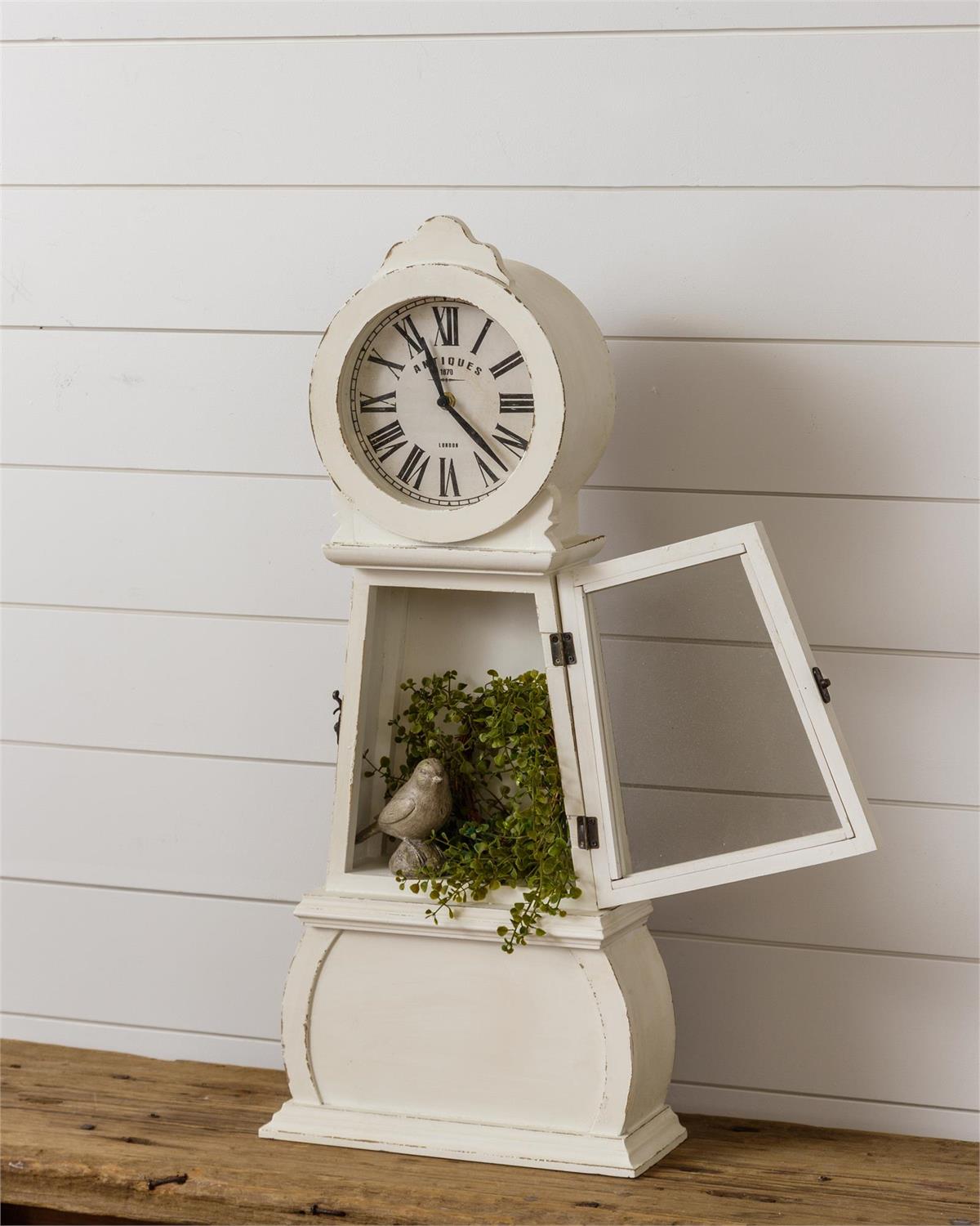 Tabletop Distressed Grandfather Clock