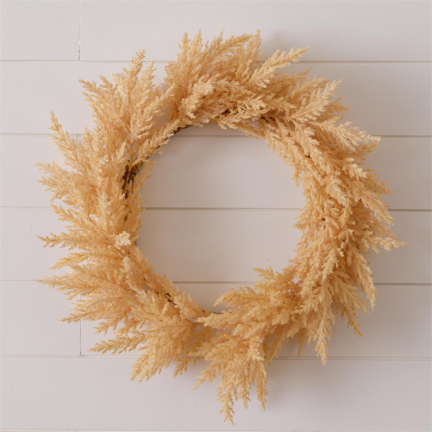 23" Beige Pampas Wreath