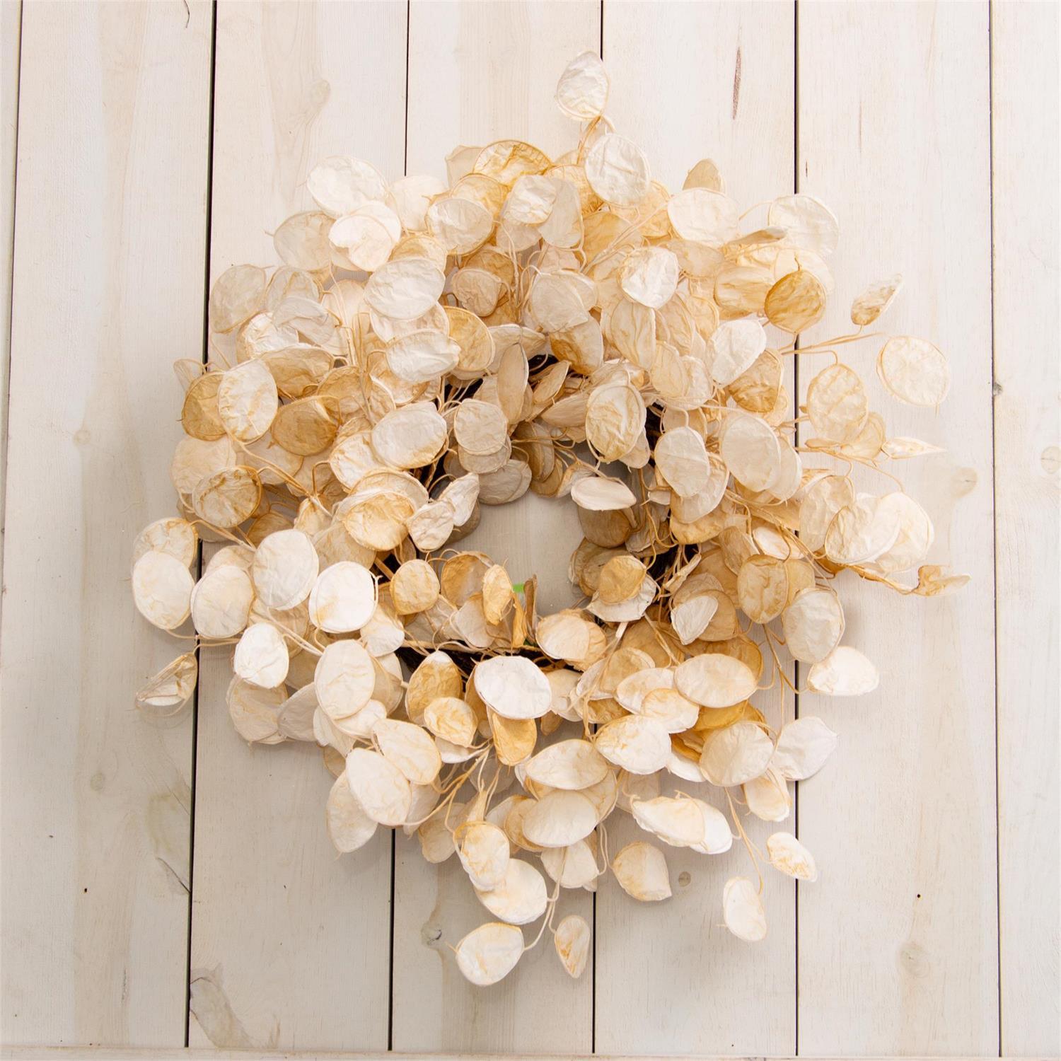 Wreath - White Silver Dollar