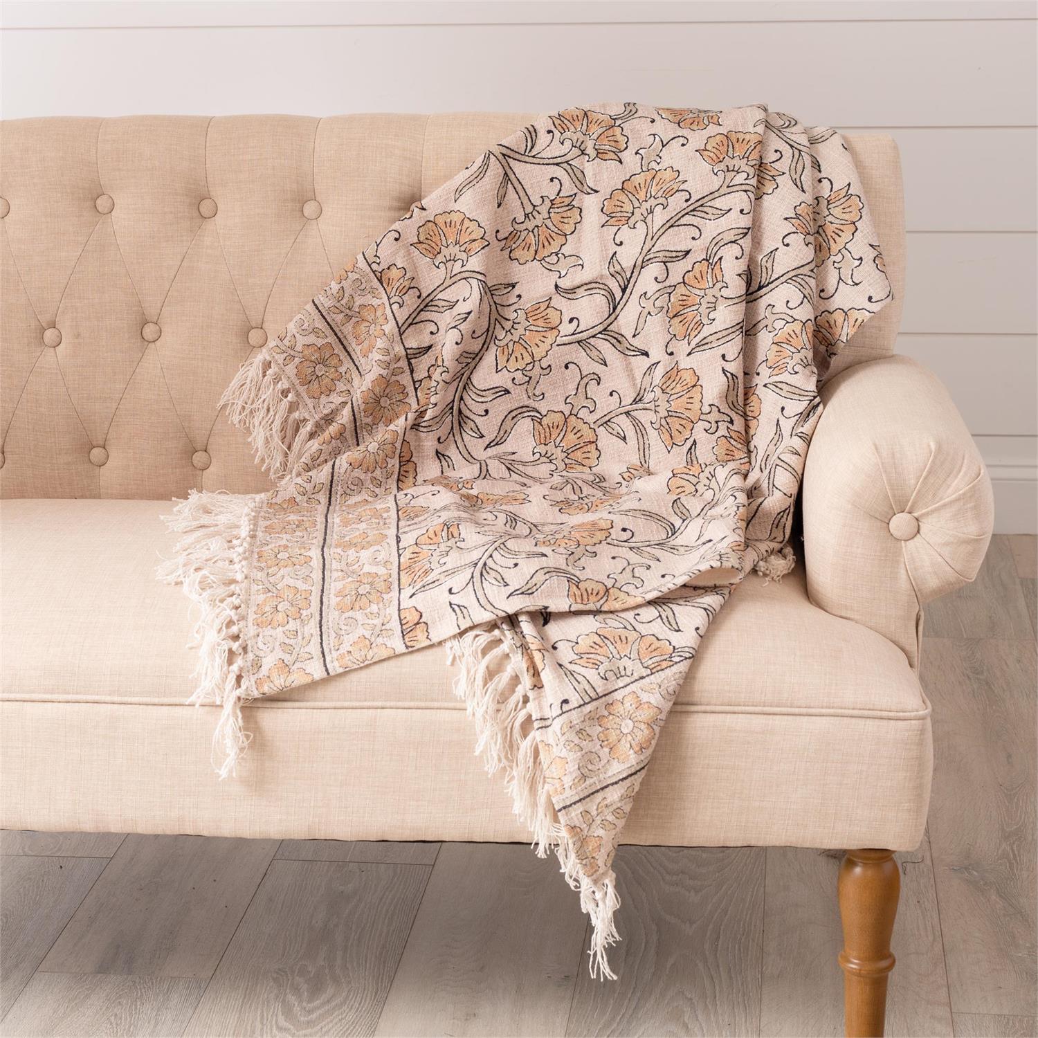 Elegant Dandelion Printed Throw