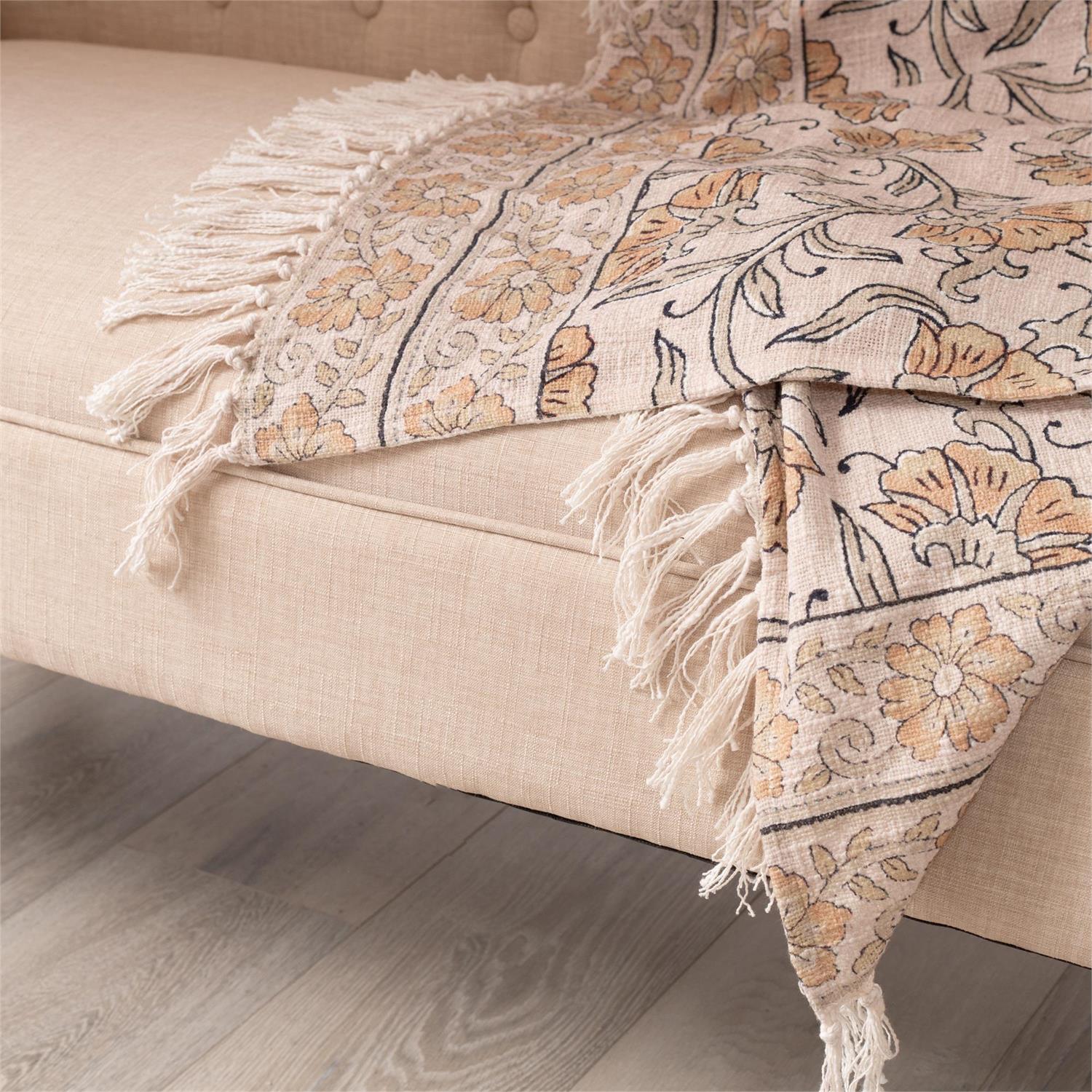 Elegant Dandelion Printed Throw