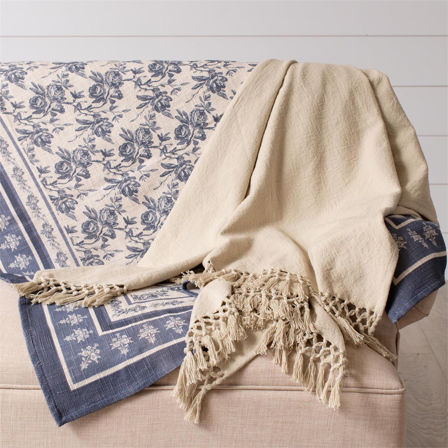 Tan Double Weave Throw