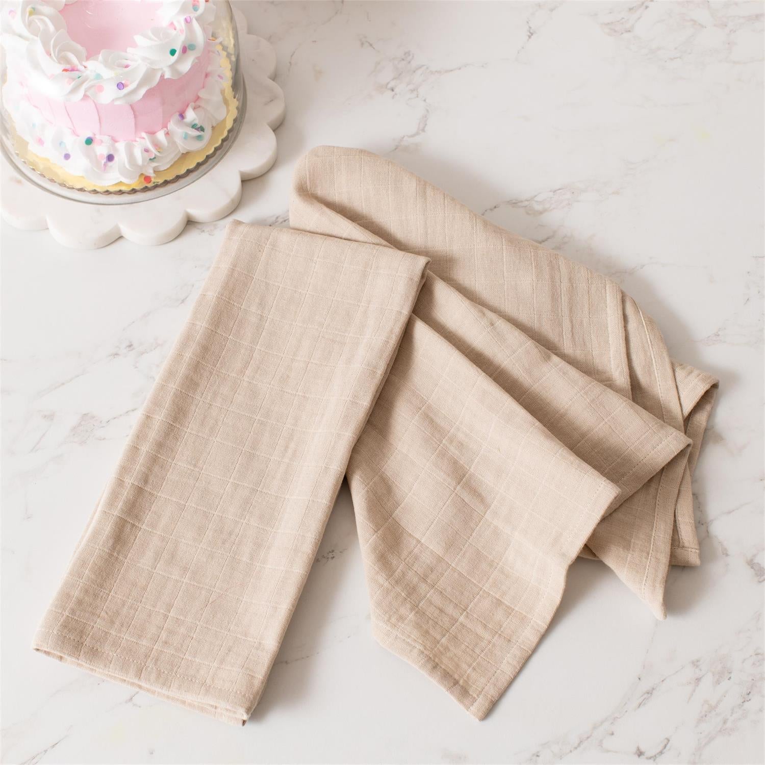Tan Double Weave Napkin (S/4)