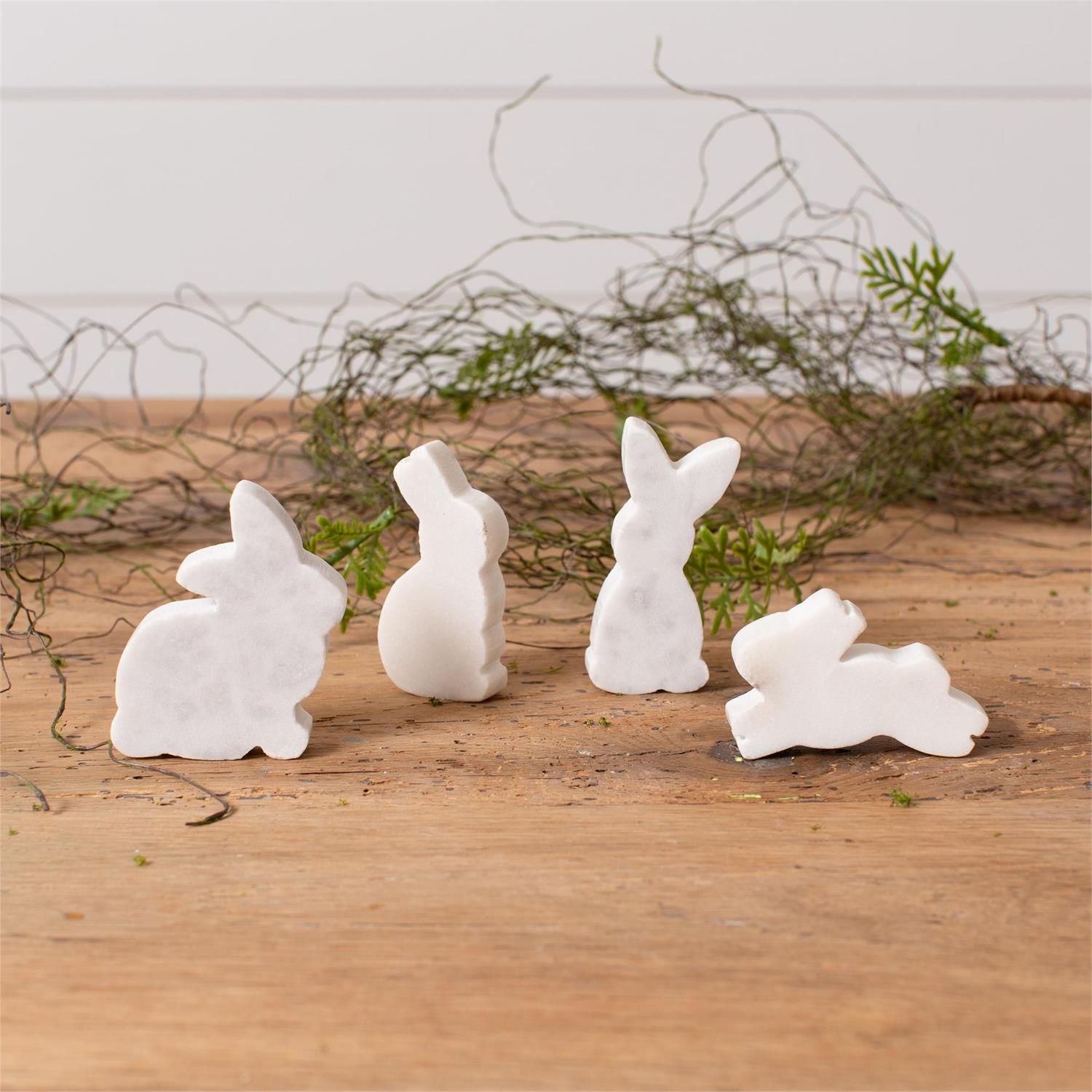 Bunny Shaped Marble Figurines (S/4)