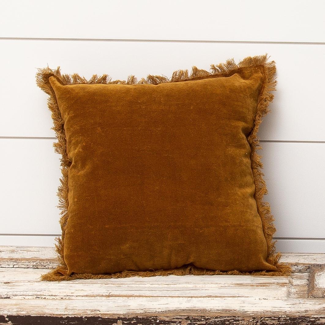 Velvet Rust Throw Pillow