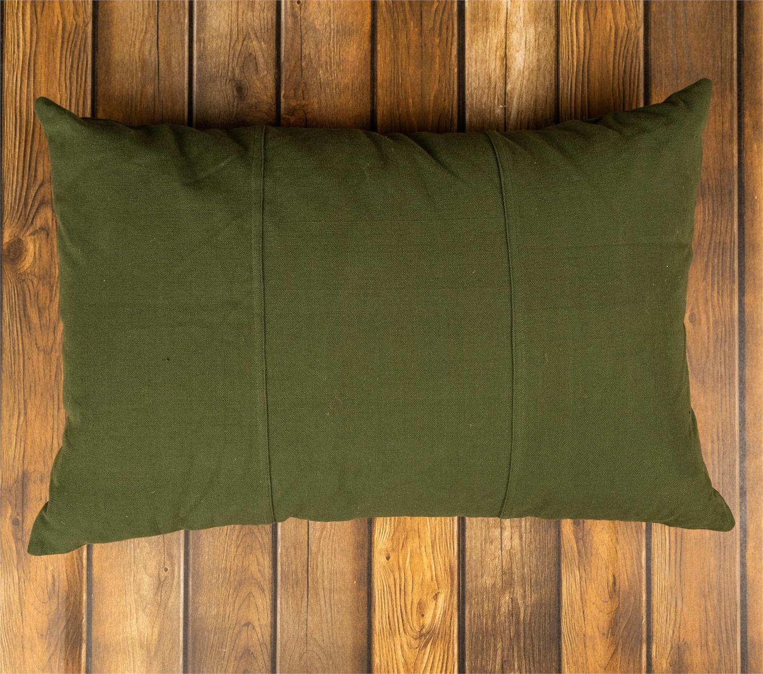 Stonewashed Dark Green Pillow